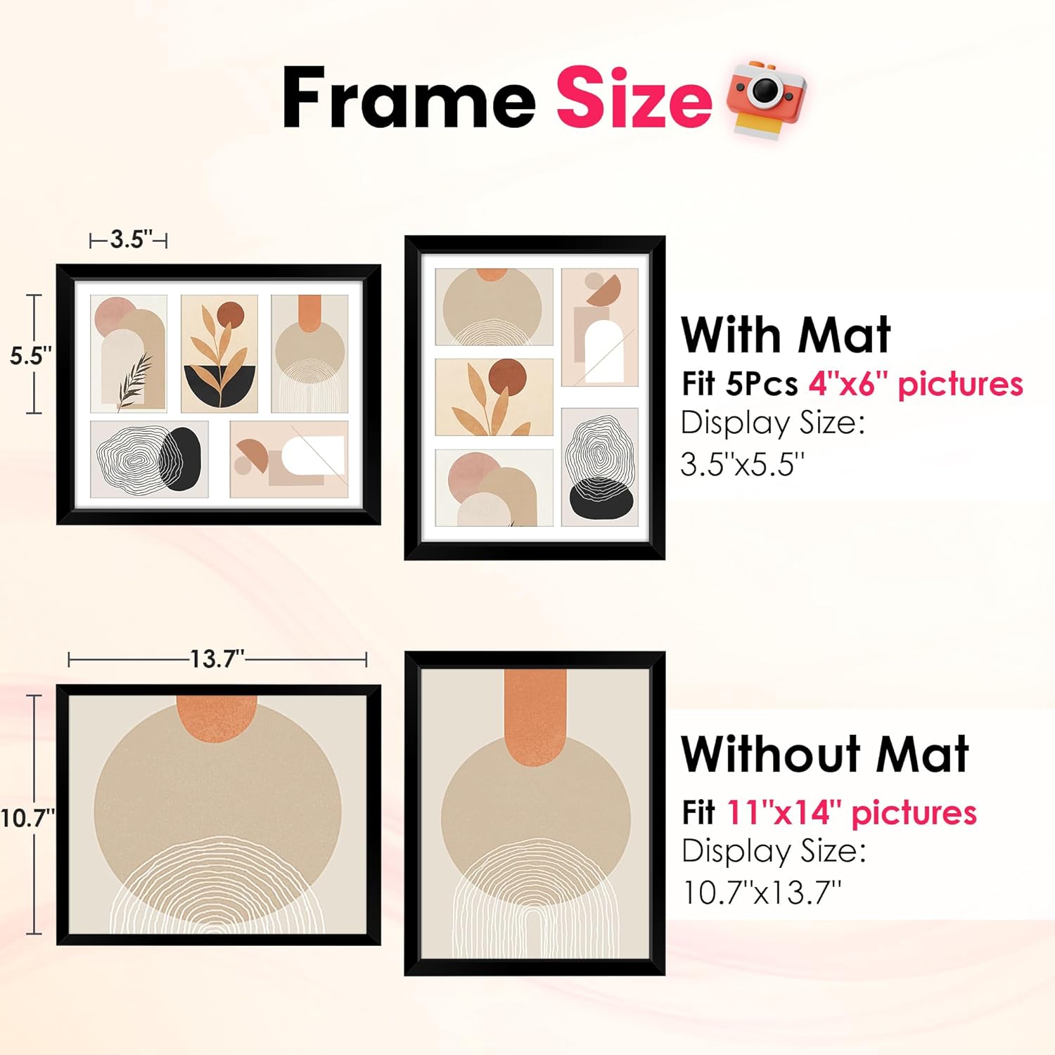 White 8x10 Picture Frame&11x14 Picture Frames Collage Wall Decor