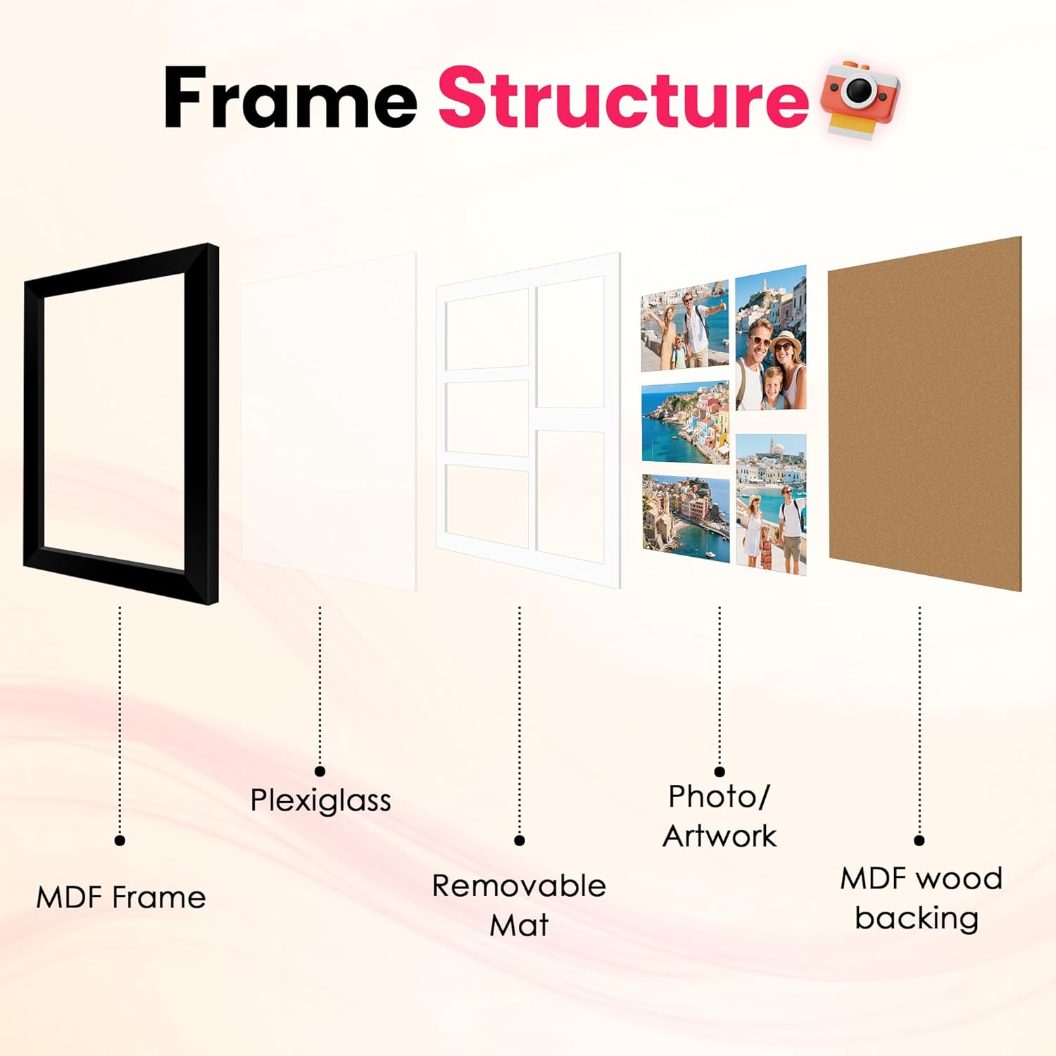 White 8x10 Picture Frame&11x14 Picture Frames Collage Wall Decor