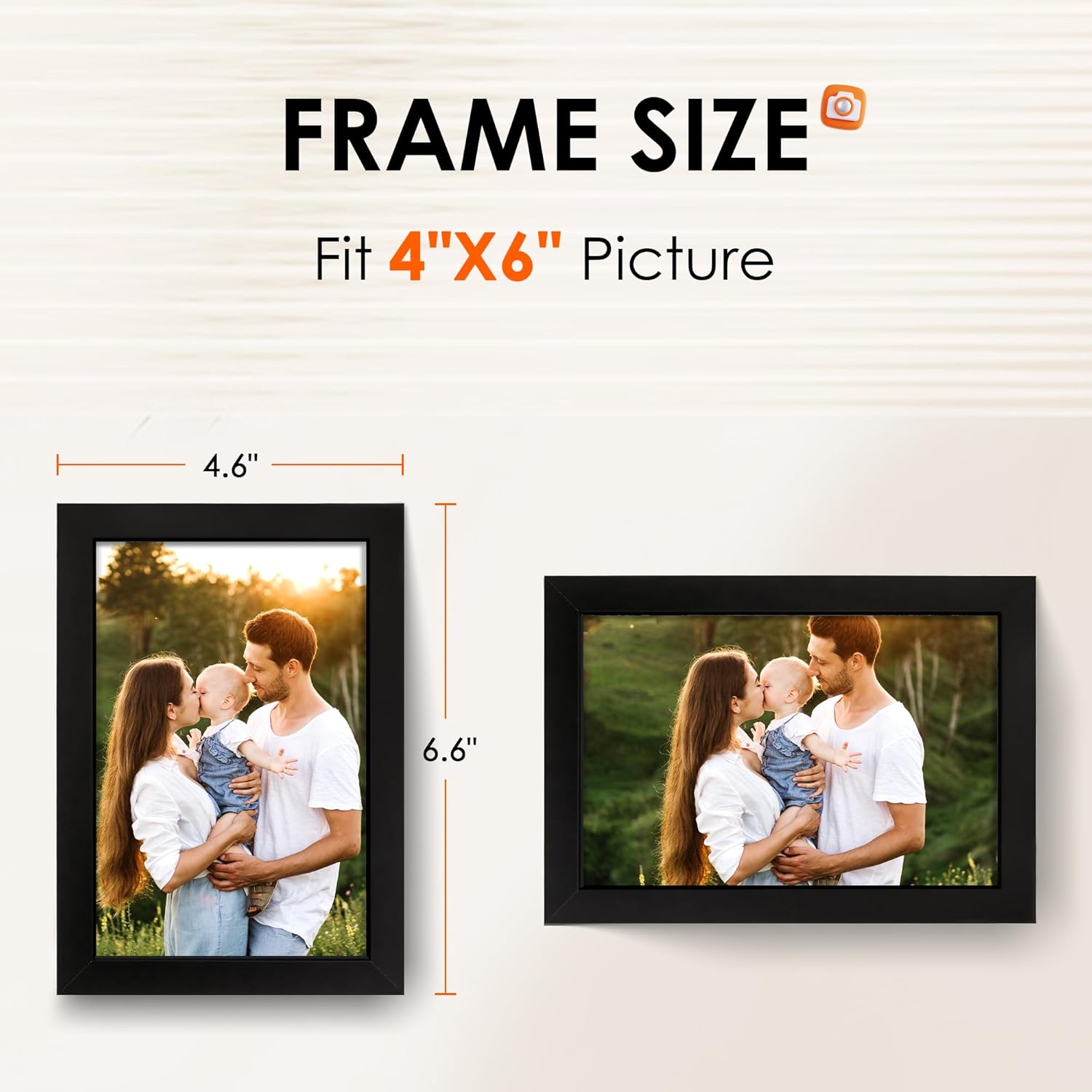 White 8x10 Picture Frame&4x6 Picture Frame Set of 4