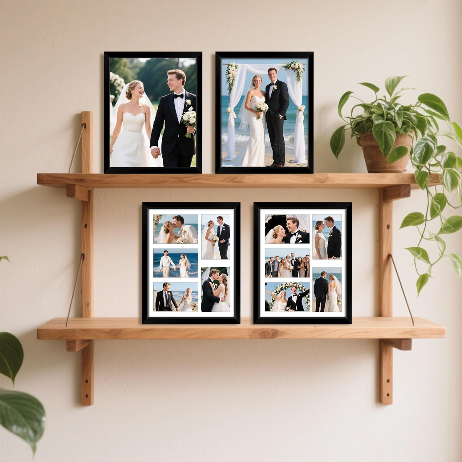 8x10 Picture Frame Set of 2 & 11x14 Picture Frames Collage Wall Decor