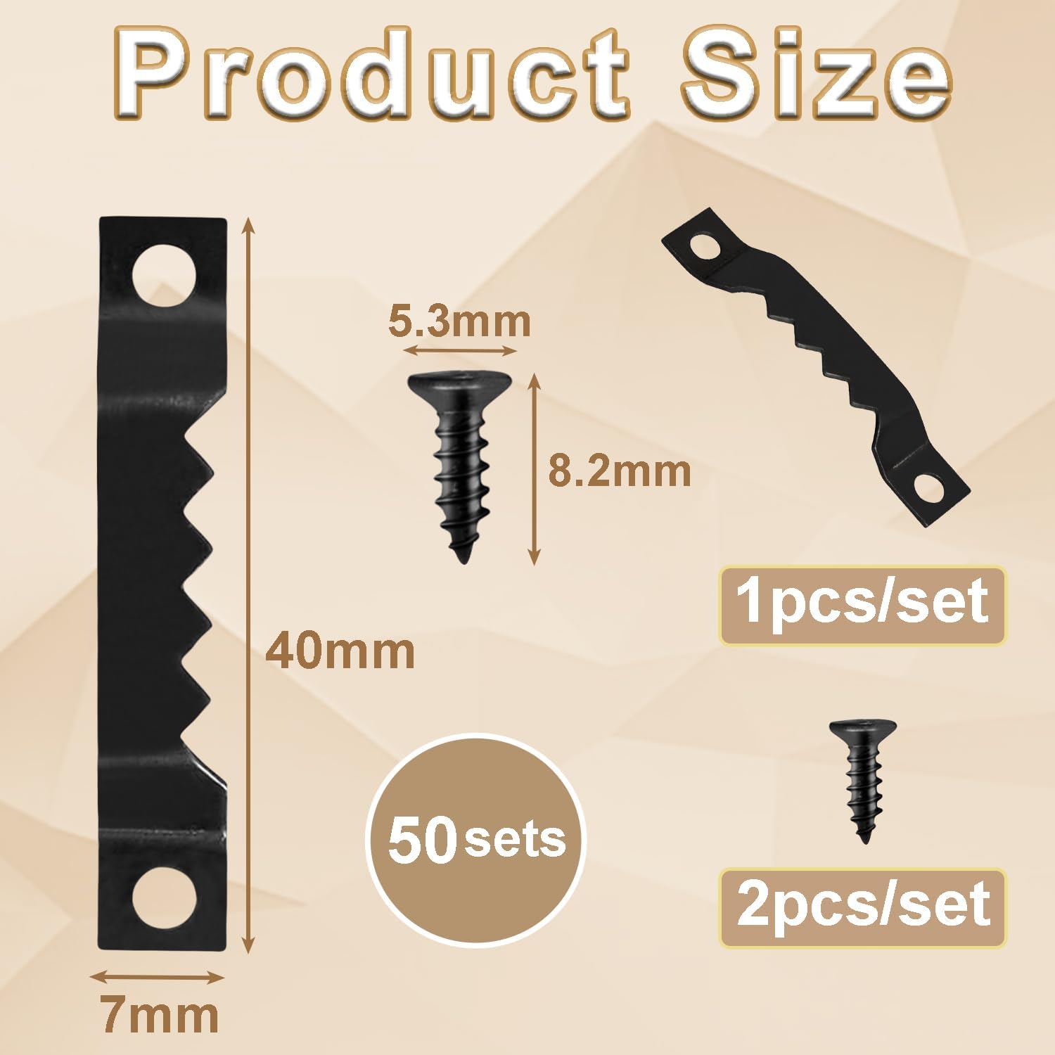 50 Sets Sawtooth Picture Hanger