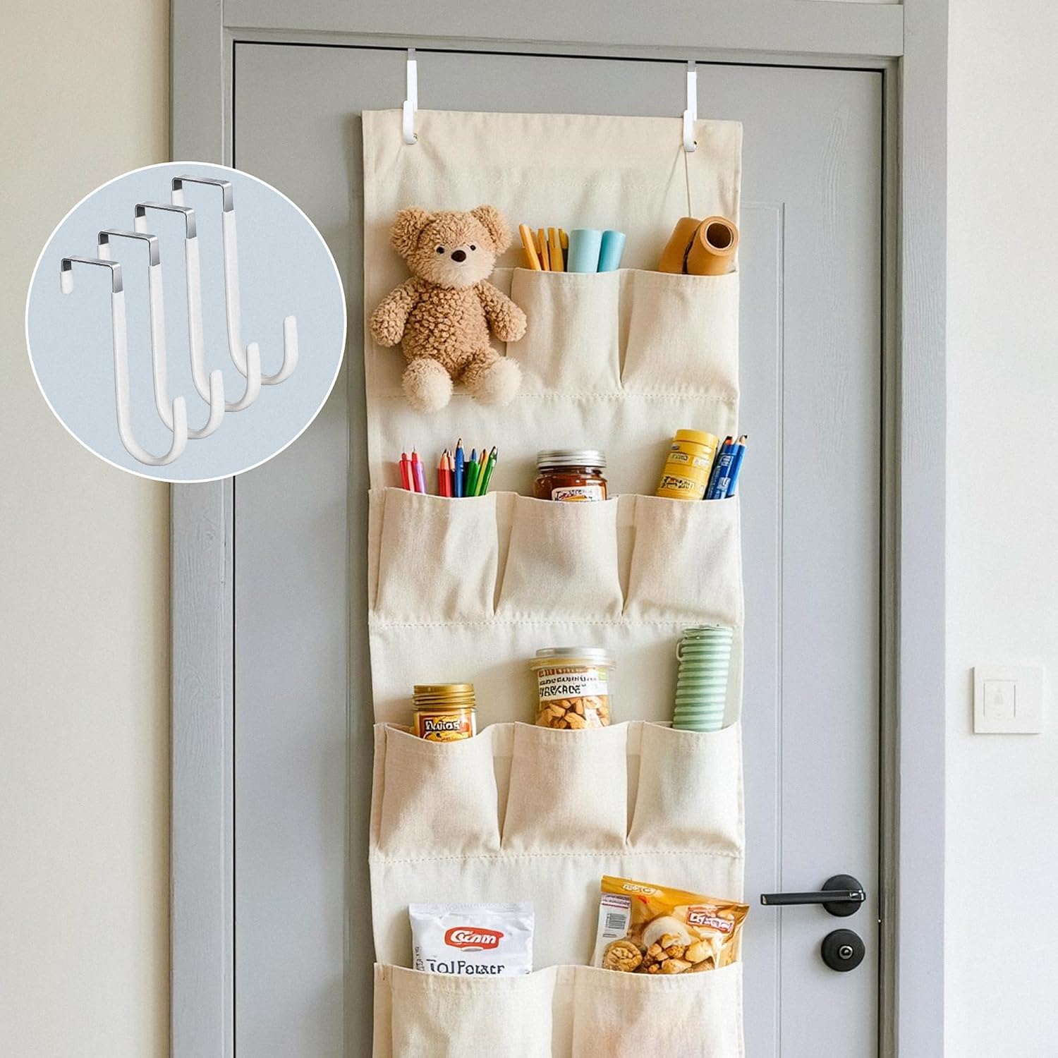 HOOSUN 4 Pack Over The Door Hooks