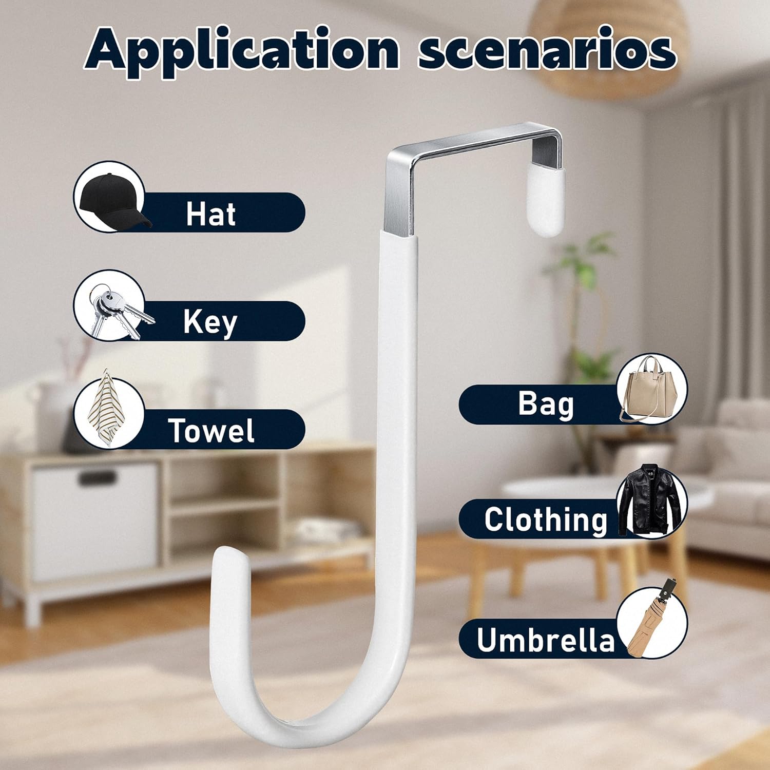 HOOSUN 4 Pack Over The Door Hooks