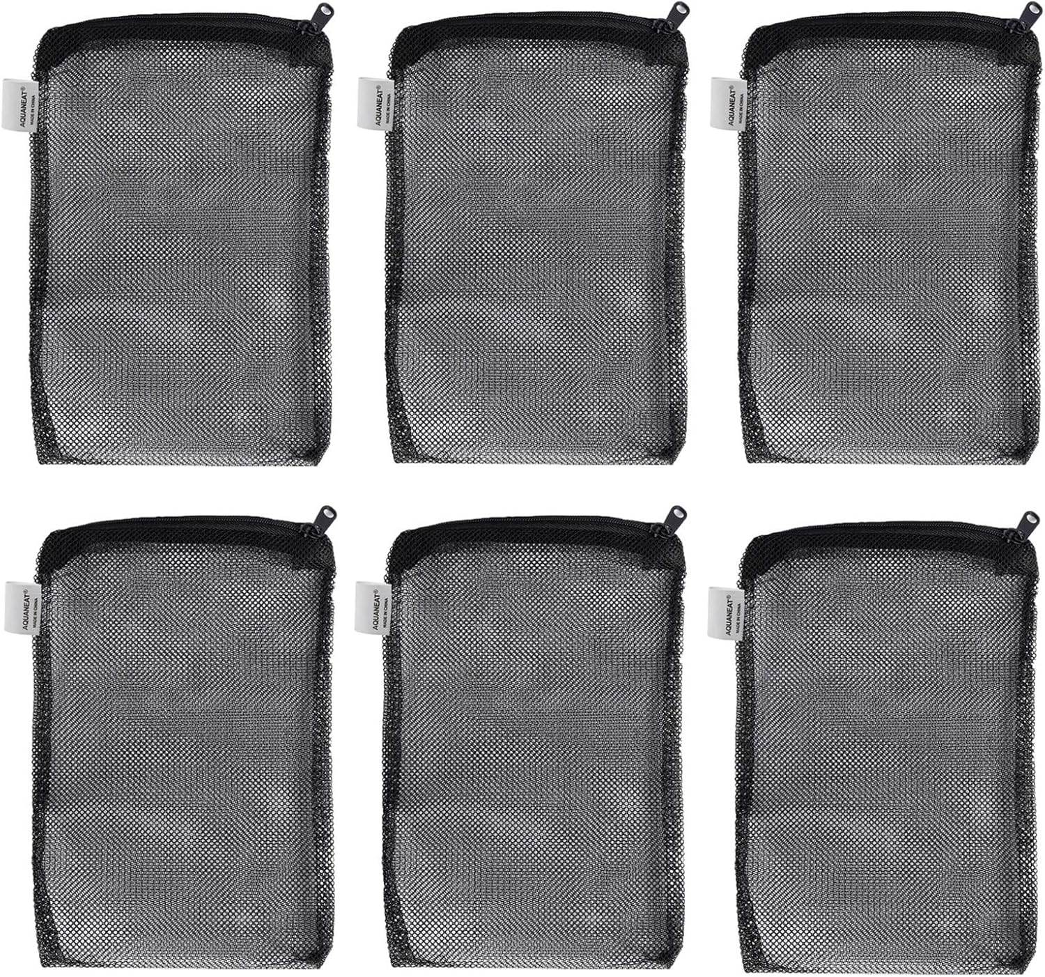 Filter Media Mesh Bags with Plastic Zipper Reable… (6PCS)