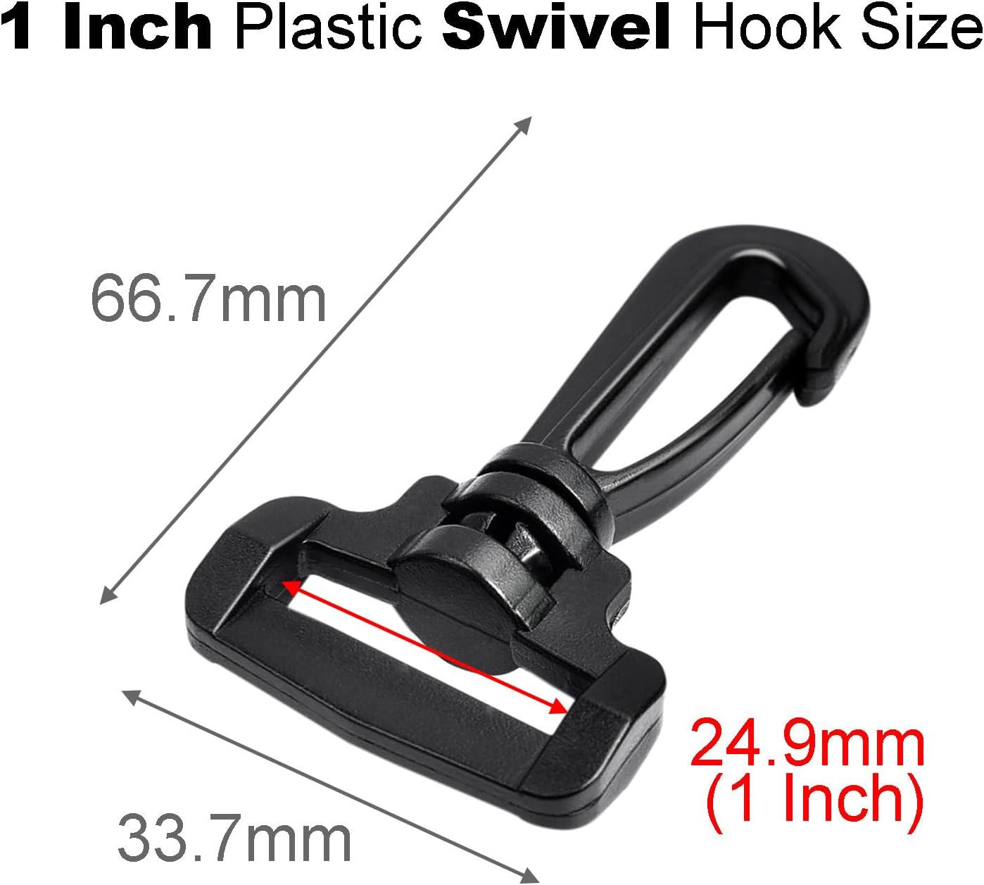 CooBigo 12PCS Plastic Swivel Snap Hook Clips for Purse