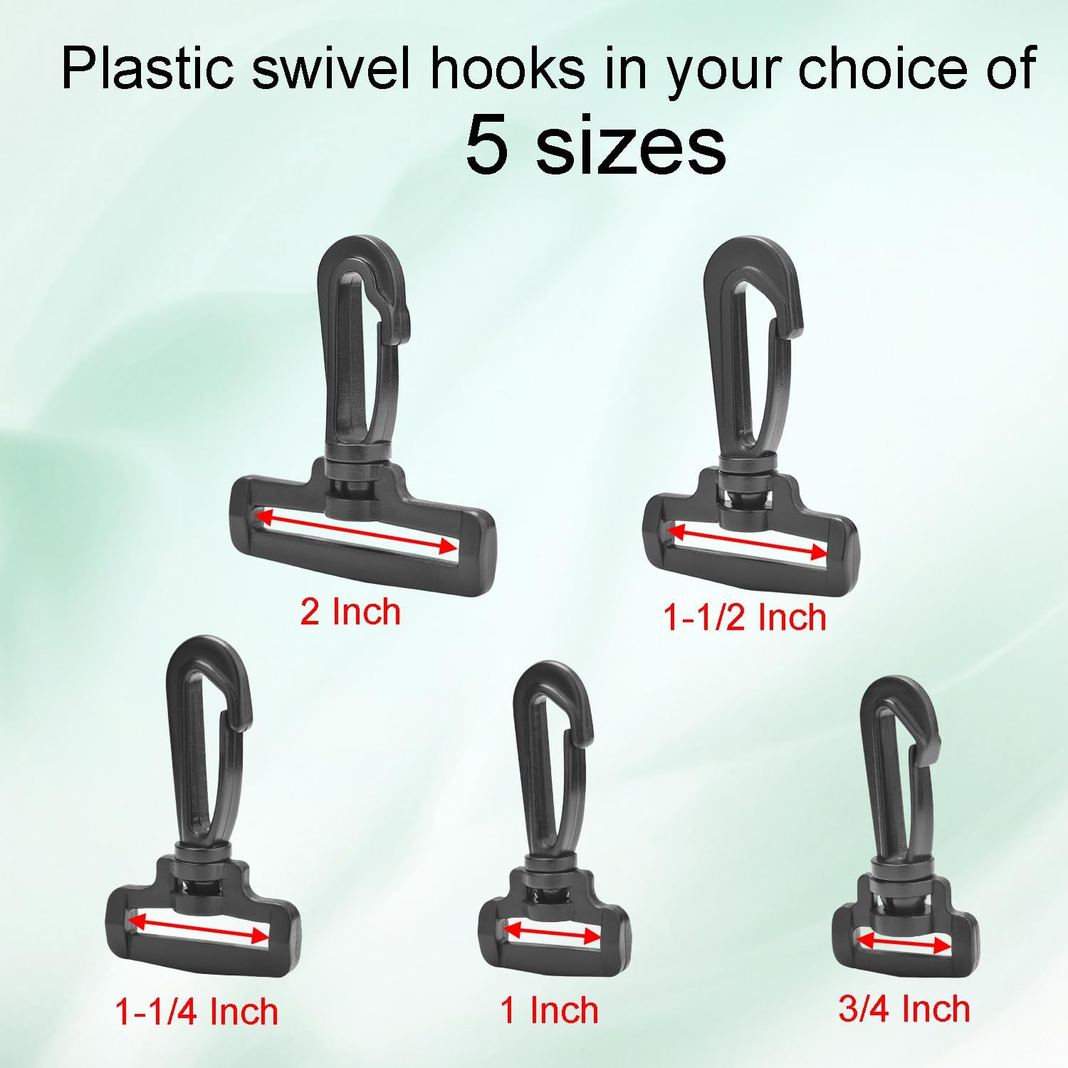 CooBigo 12PCS Plastic Swivel Snap Hook Clips for Purse