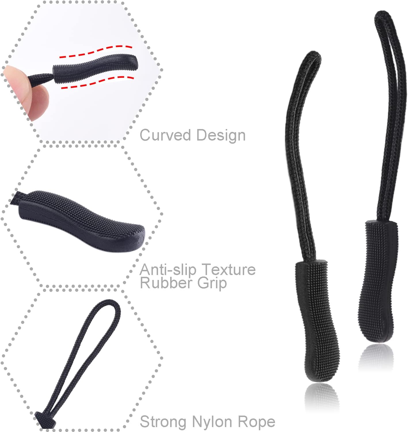 CooBigo 12Pack Zipper Pull Replacement