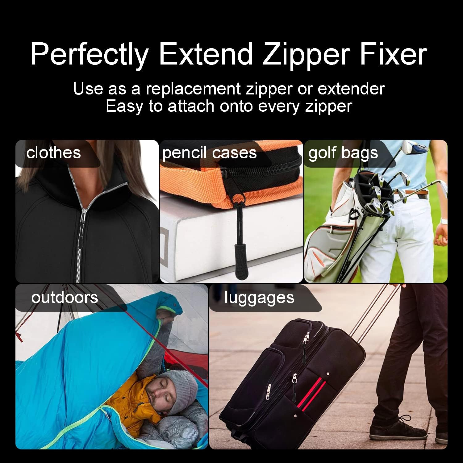 CooBigo 12Pack Zipper Pull Replacement