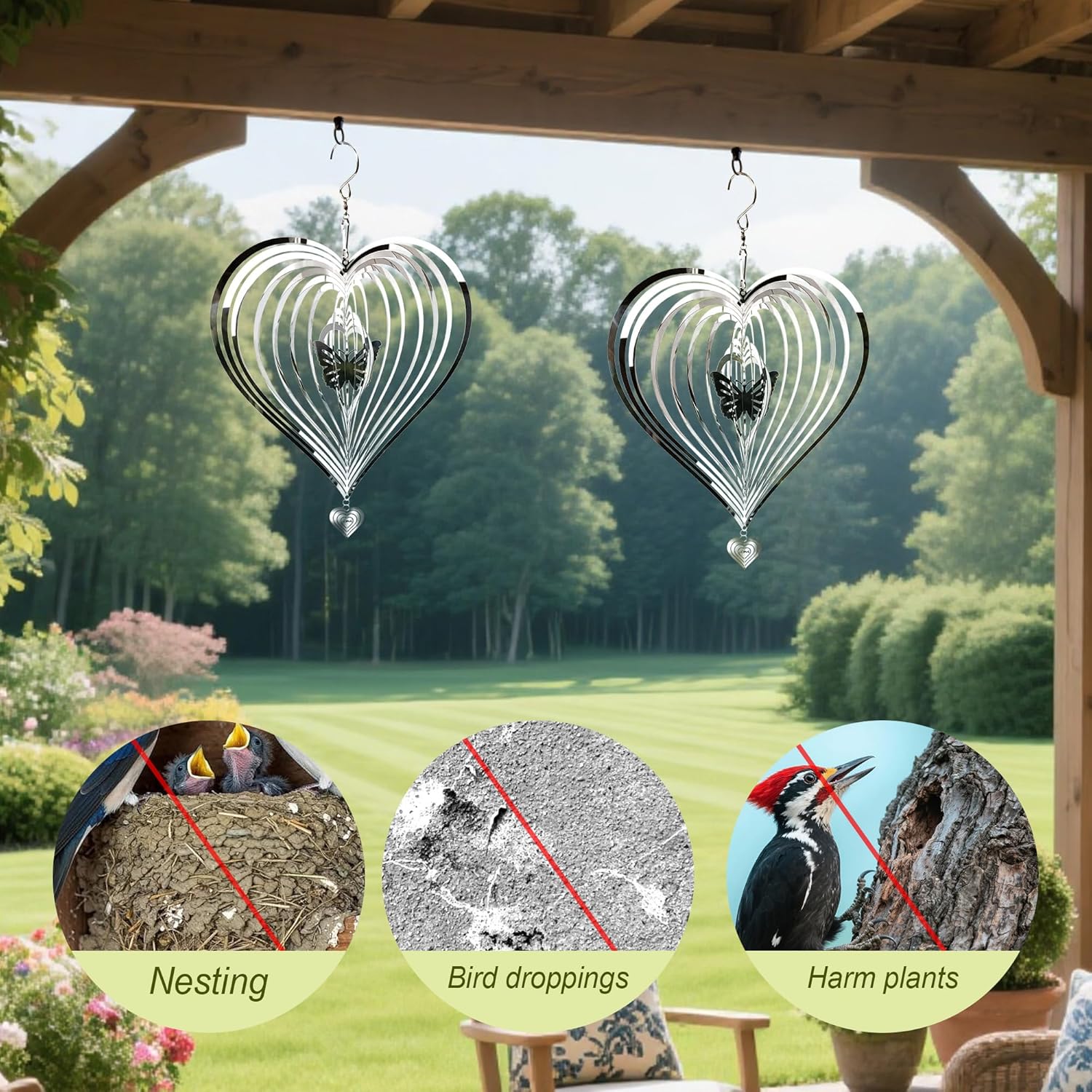 HOOSUN Metal Wind Spinners Outdoor for Yard and Garden Decor