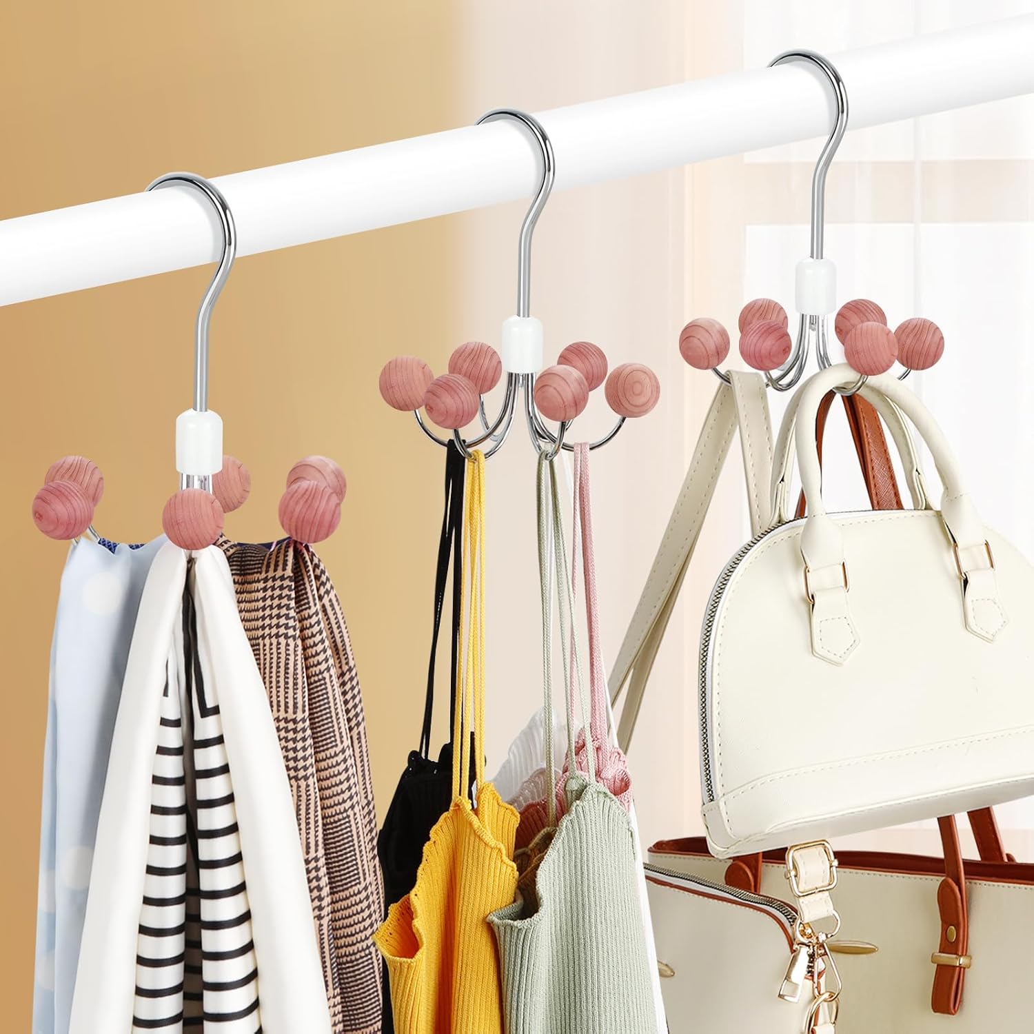 TOPIA HANGER Hoodie Hangers 2-Pack with 6 Cedar Balls