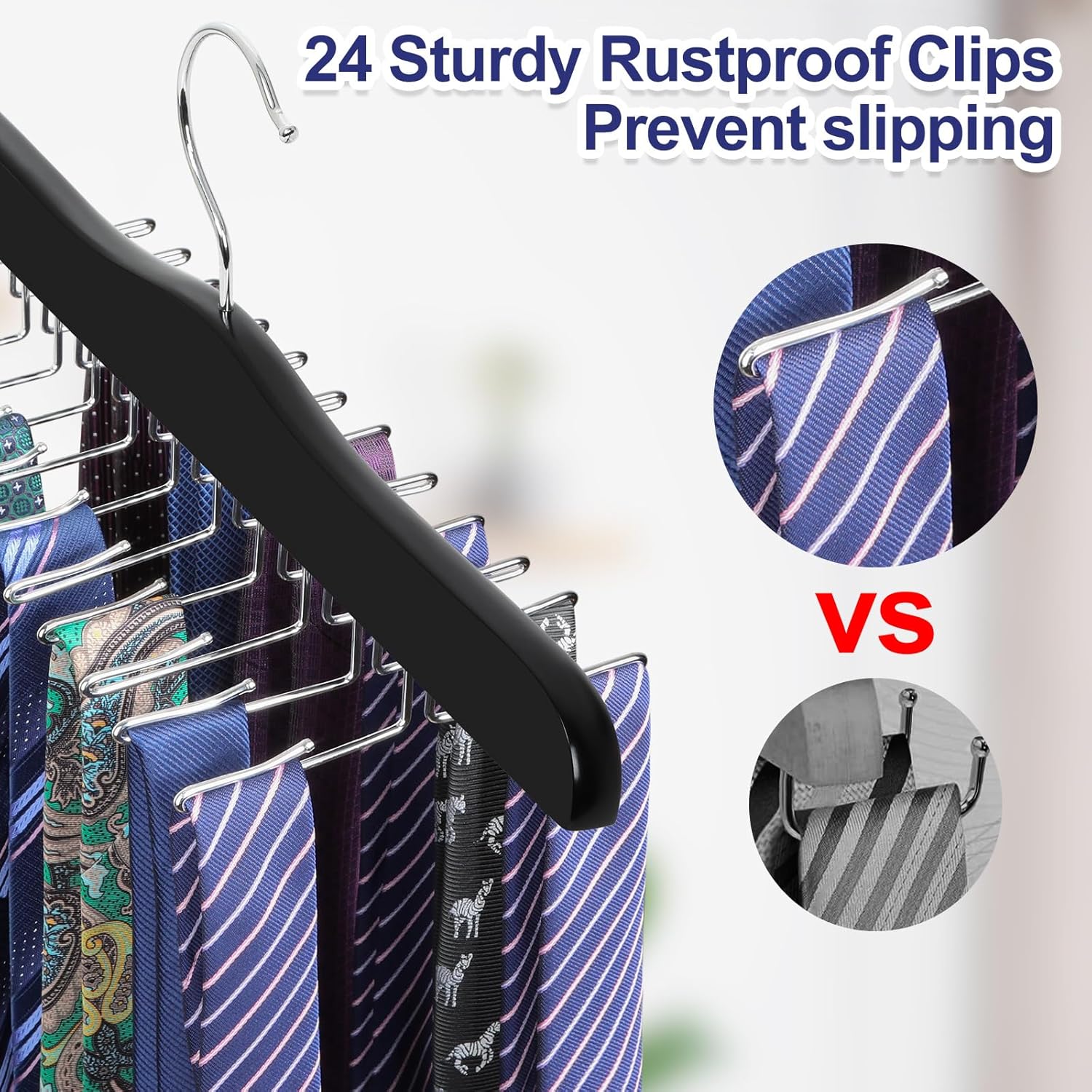 TOPIA HANGER Tie Rack Hanger for Closet
