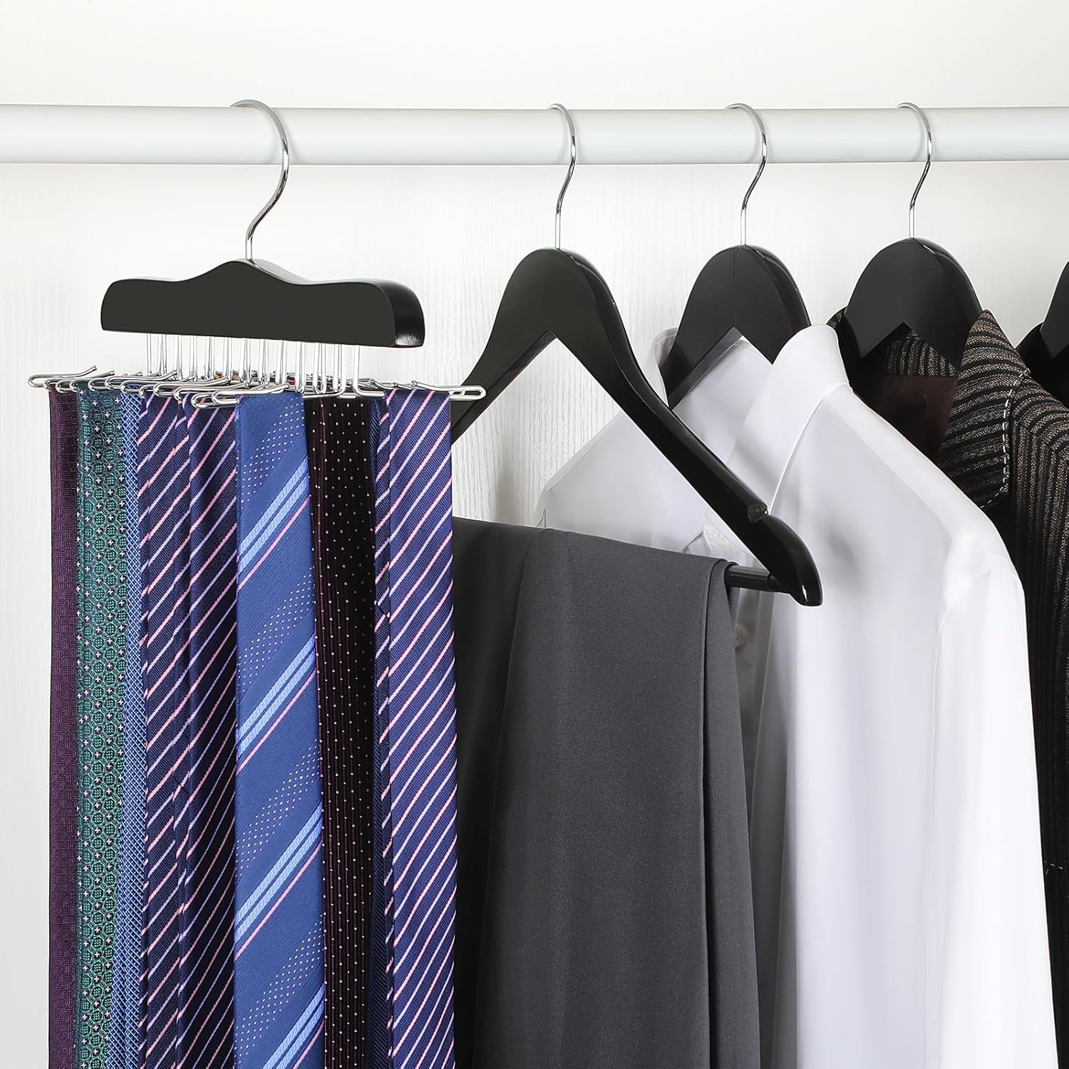 TOPIA HANGER Tie Rack Hanger for Closet