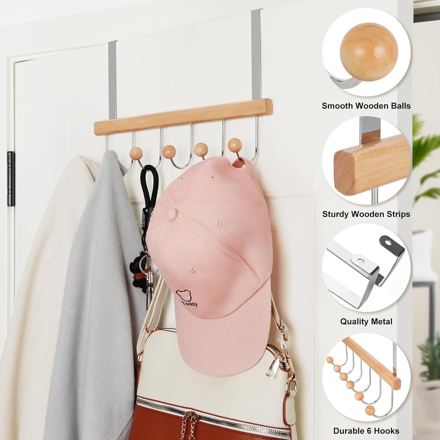 TOPIA HANGER Over The Door Hooks for Hanging