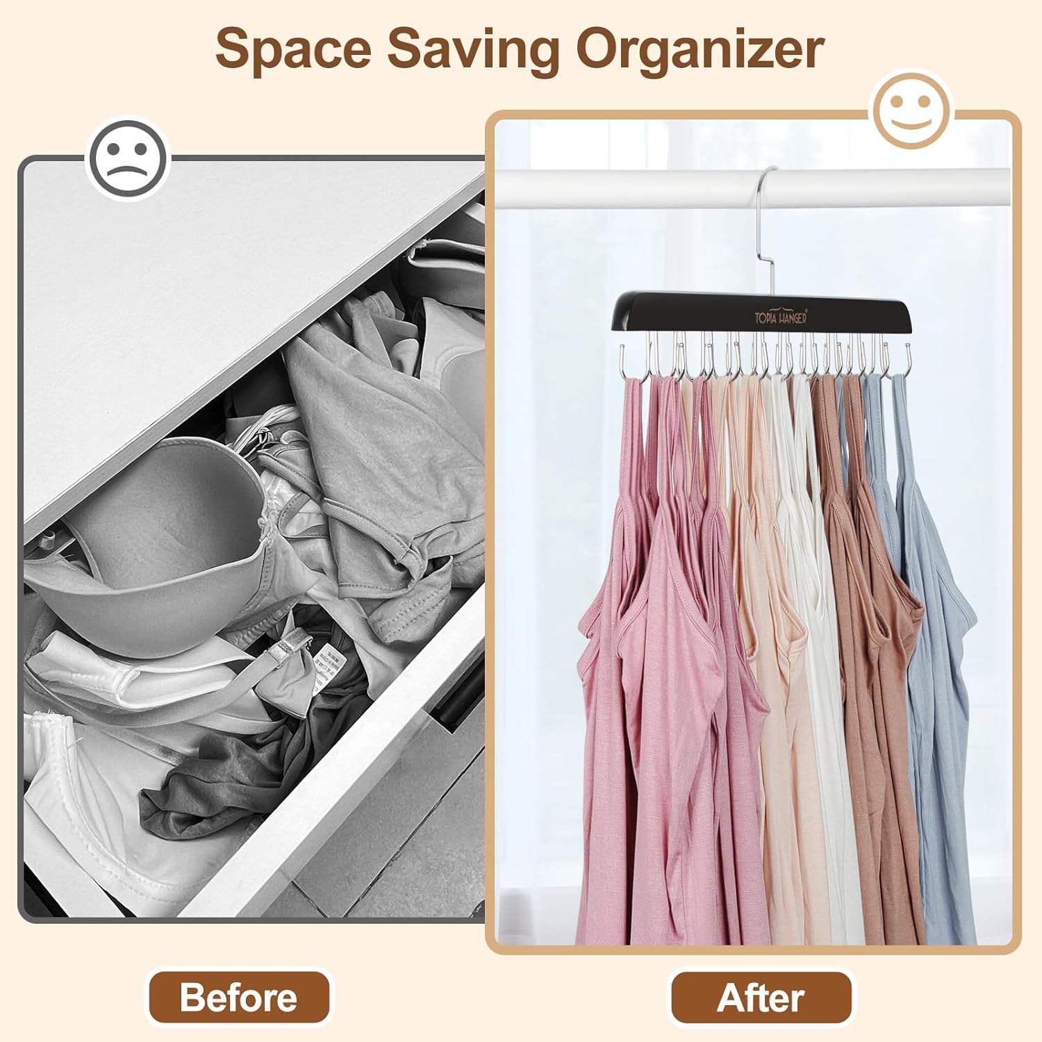 TOPIA HANGER Bra Hanger for Closet
