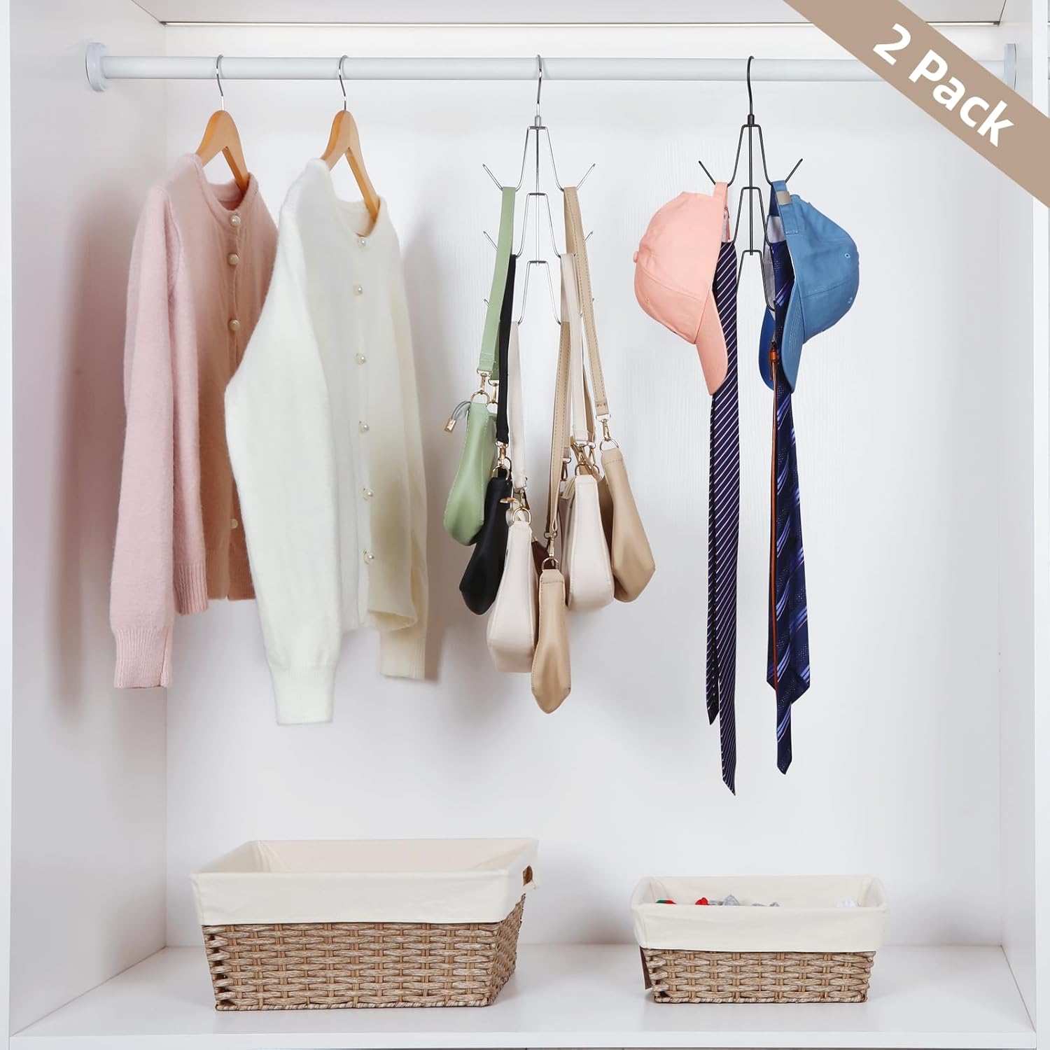 TOPIA HANGER Purse Hanger Organizer for Closet