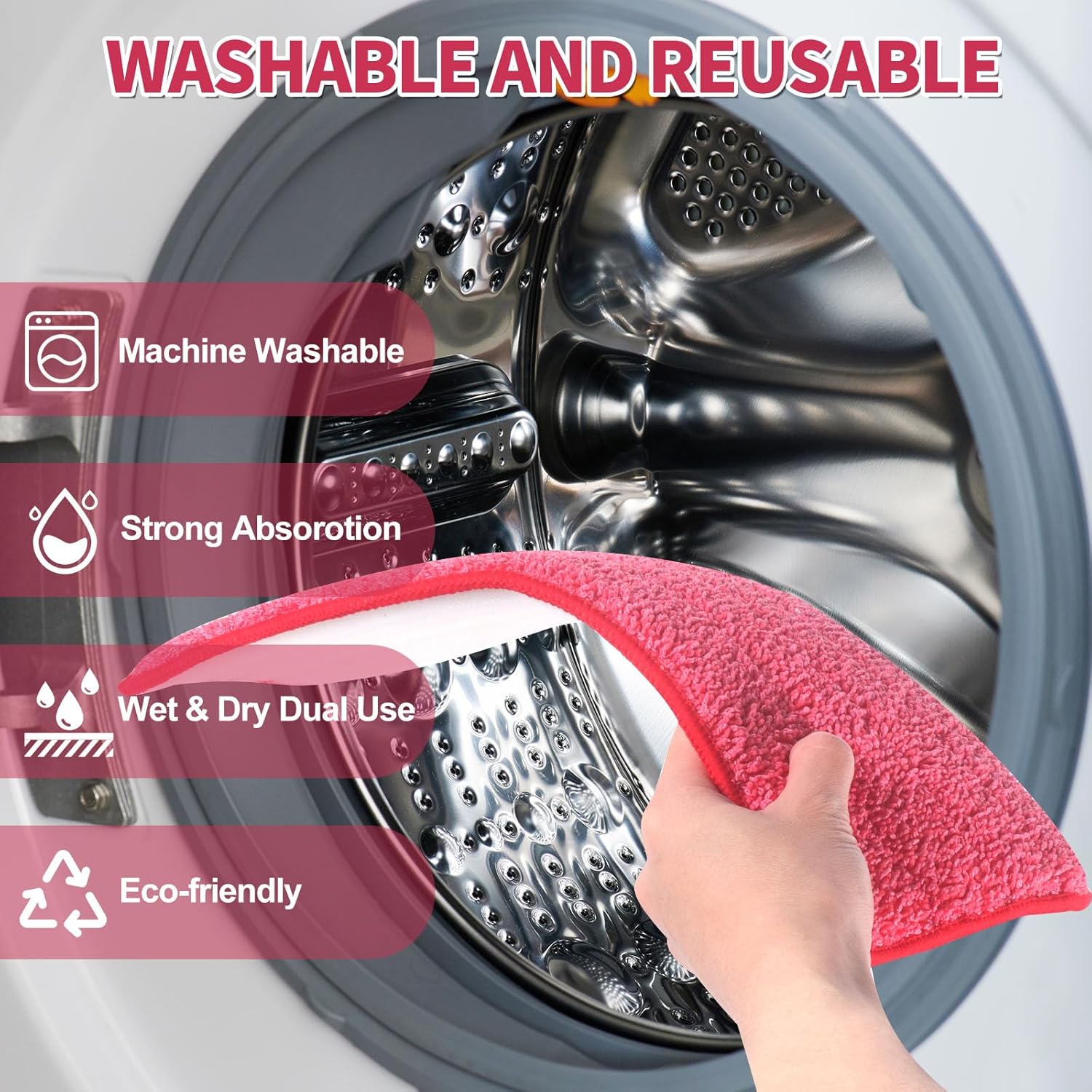 Mop Replacement Pads Compatible with OXO Good Grips Spray Mop - Reusable Microfiber Pad Refill for Floor Cleaning