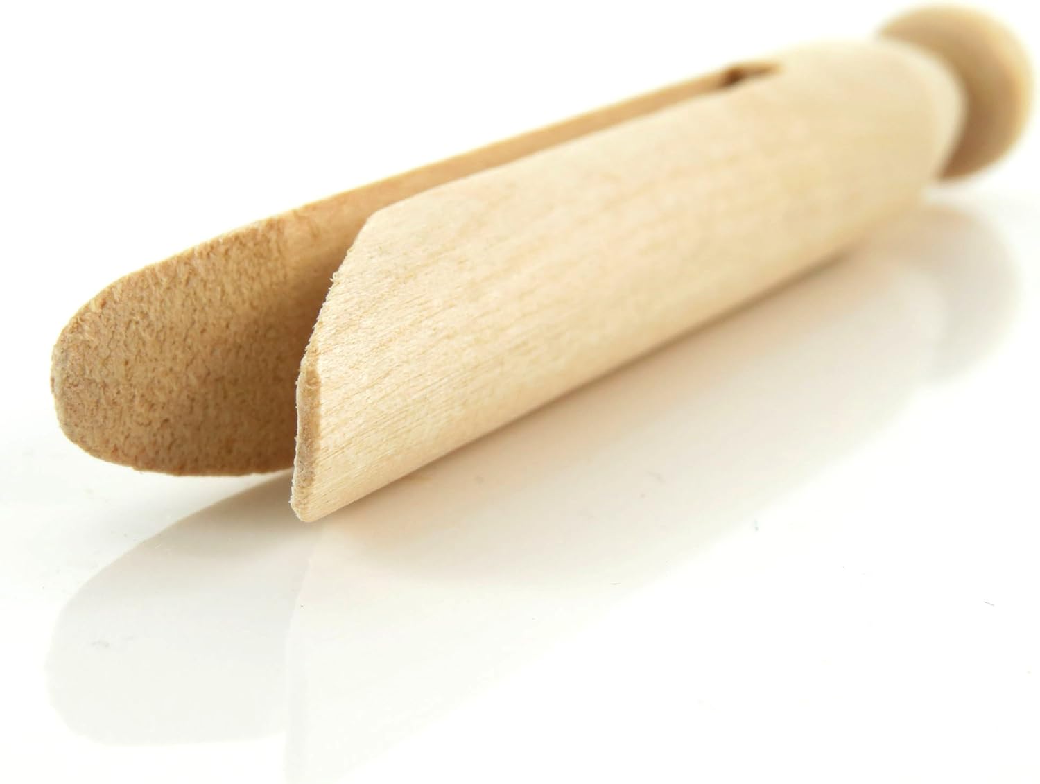 HANGERWORLD Round Wooden Clothespins for Crafts and Laundry - 24 Pack