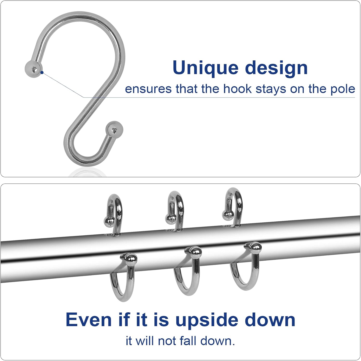 Metal Shower Curtain Hooks