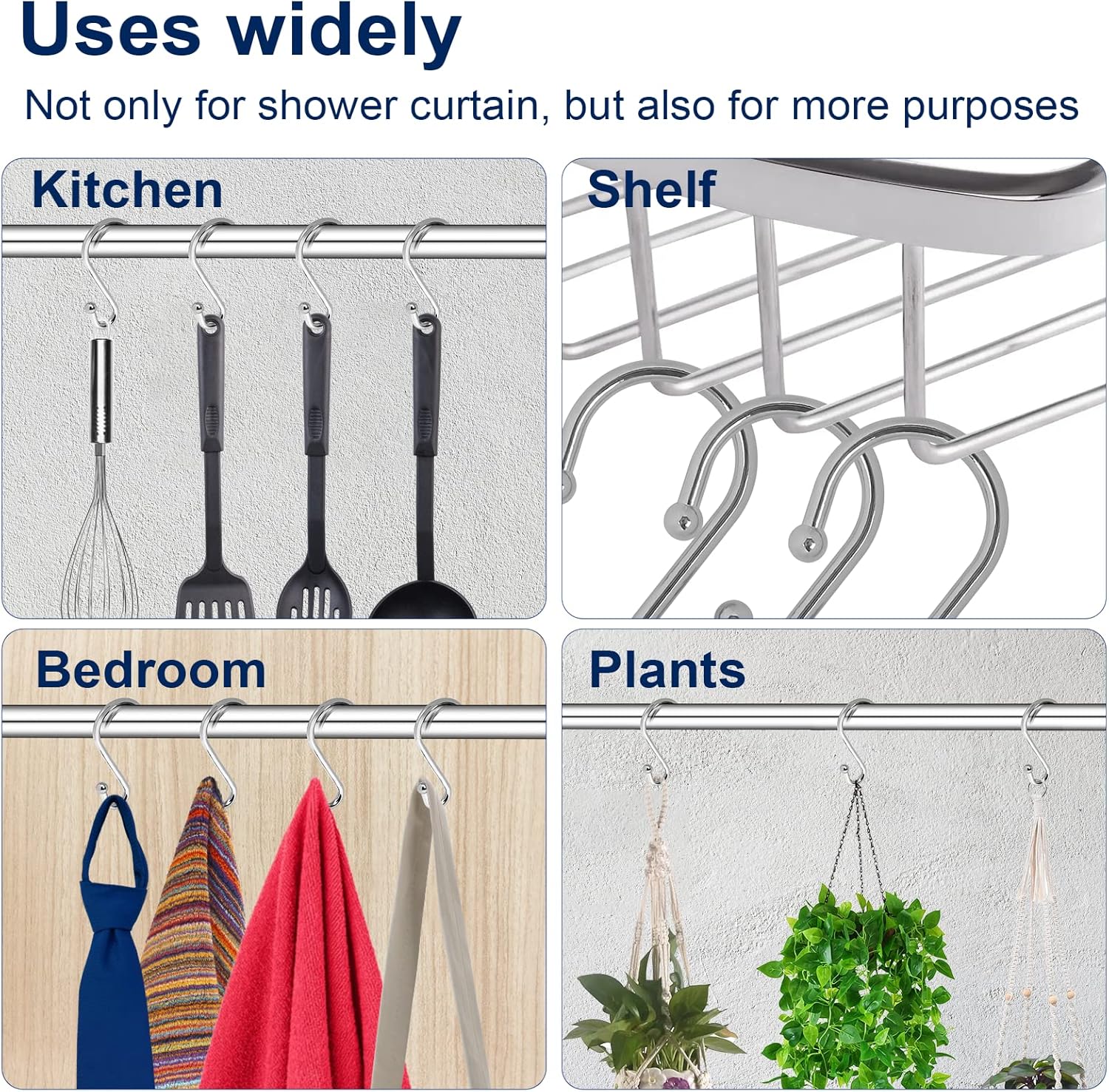 Metal Shower Curtain Hooks