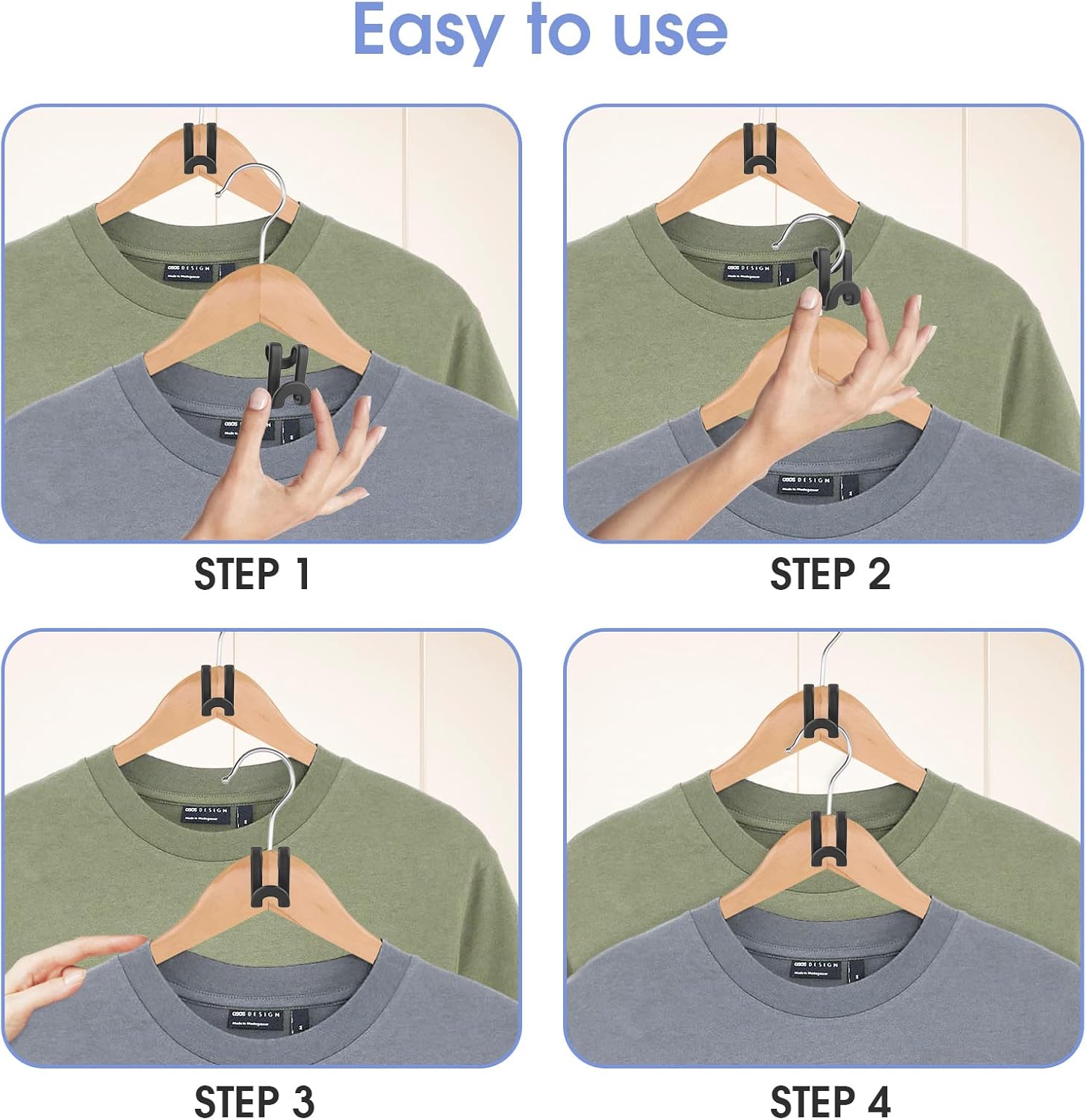 100Pcs Space Saving Hanger Hooks