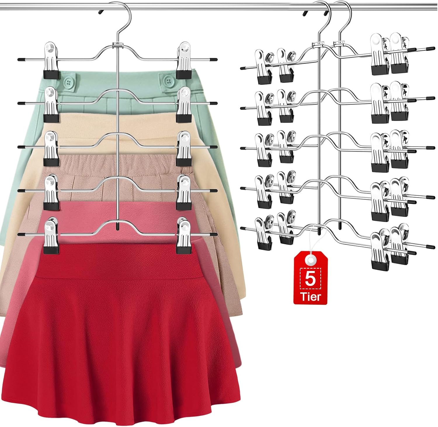 Pants Skirt Hangers with Clips Pants Skirt Hangers with Clips