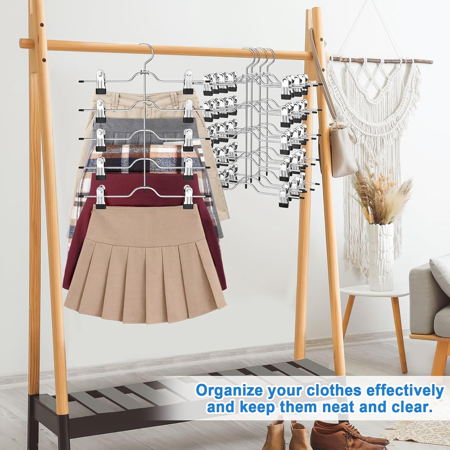 Pants Skirt Hangers with Clips
