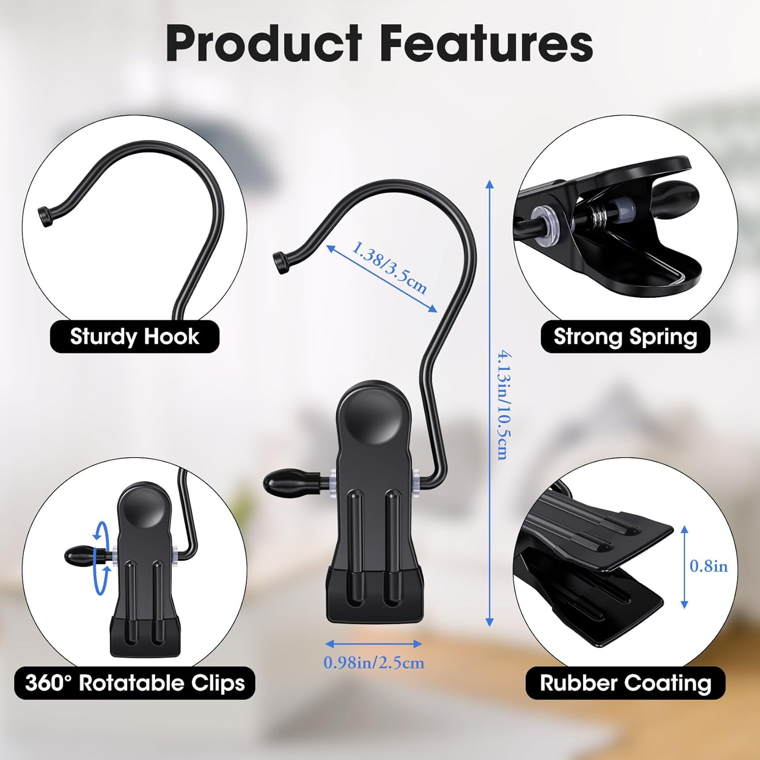 36 Pack Boot Hangers Clips for Closet