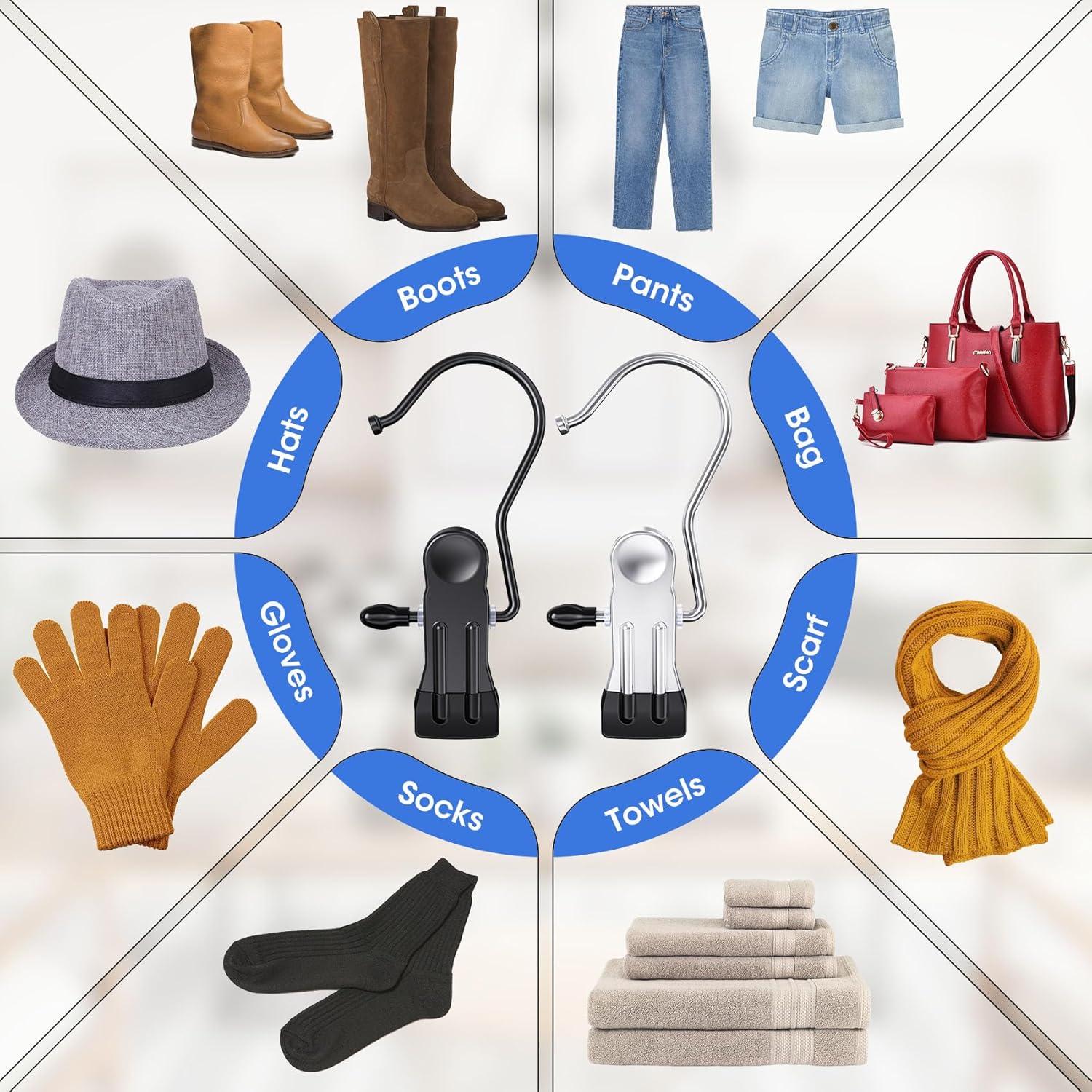 36 Pack Boot Hangers Clips for Closet