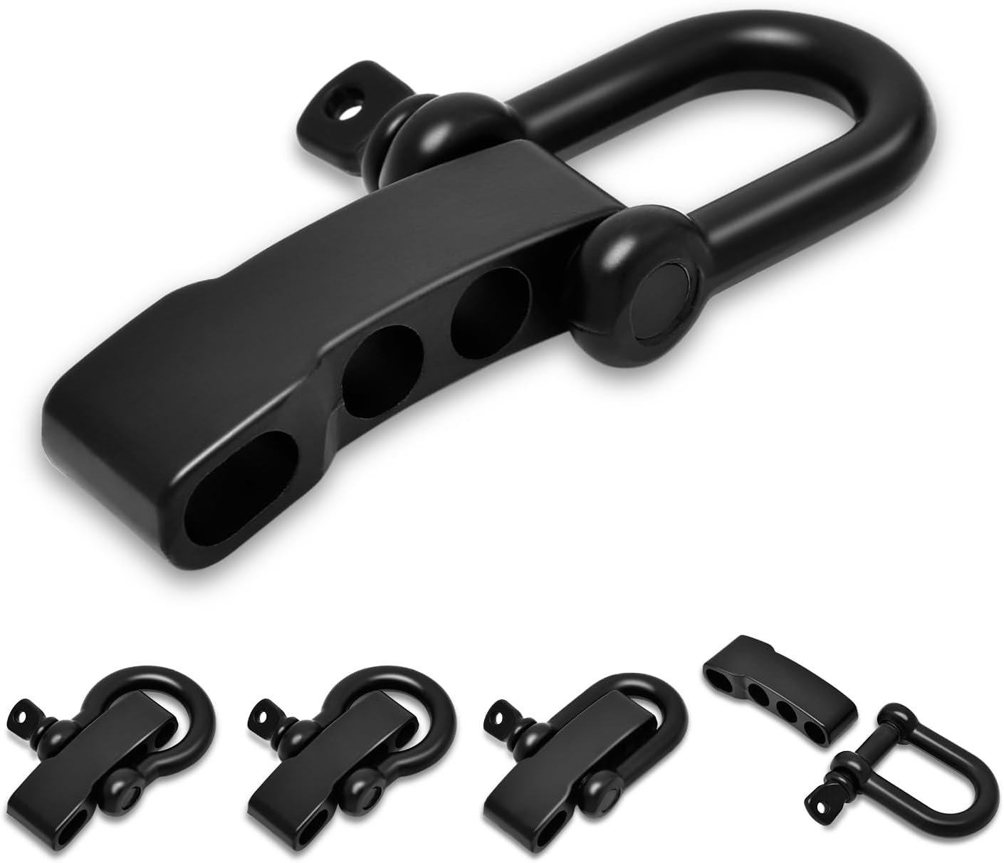 CooBigo Paracord Bracelet Shackle Buckle, Metal Survival Bracelet Bow Anchor + D Ring Shackle Clasp Adjustable Screw Pin M5