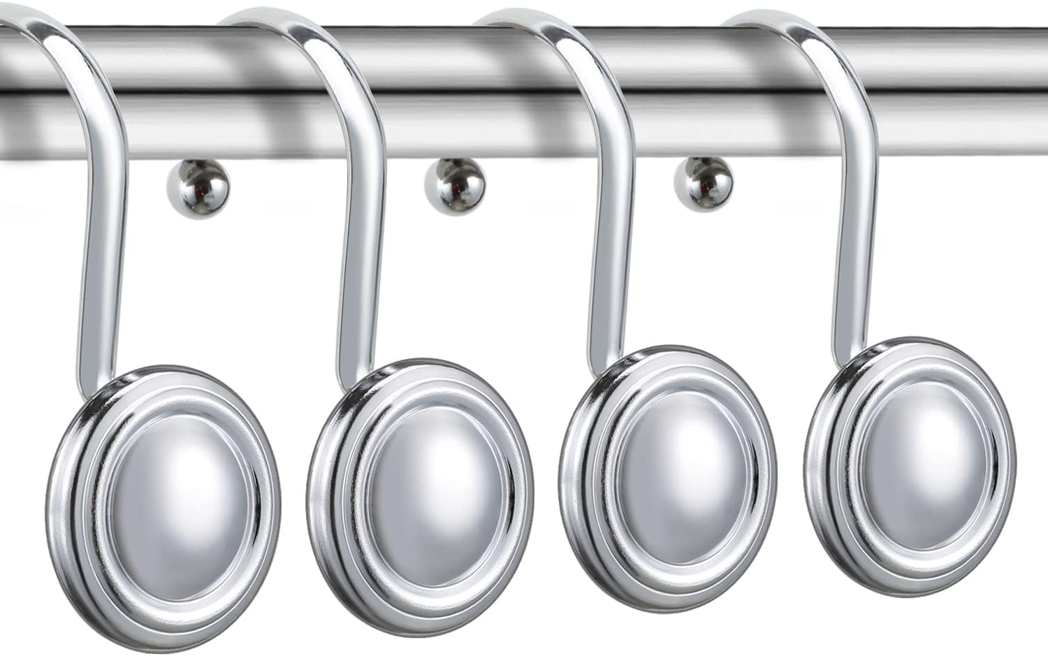 Silver Shower Curtain Hooks