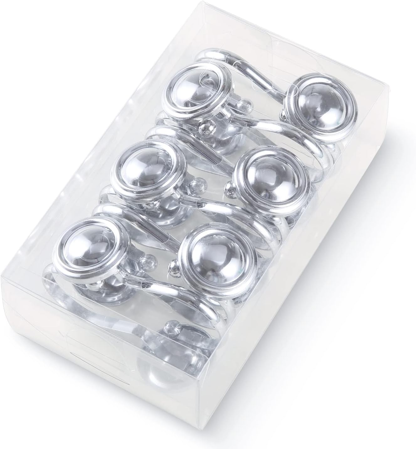 Silver Shower Curtain Hooks