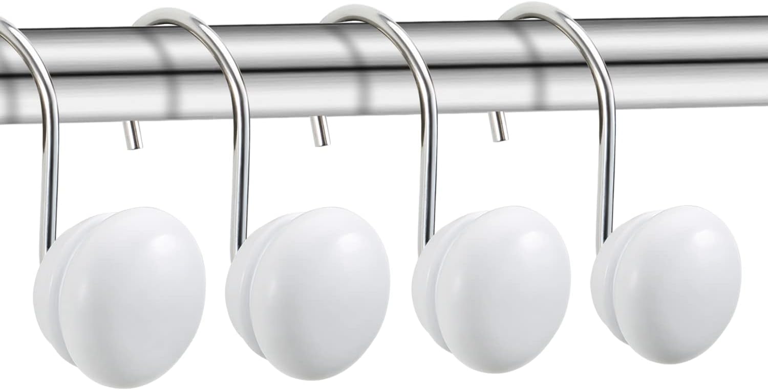 White Shower Curtain Hooks