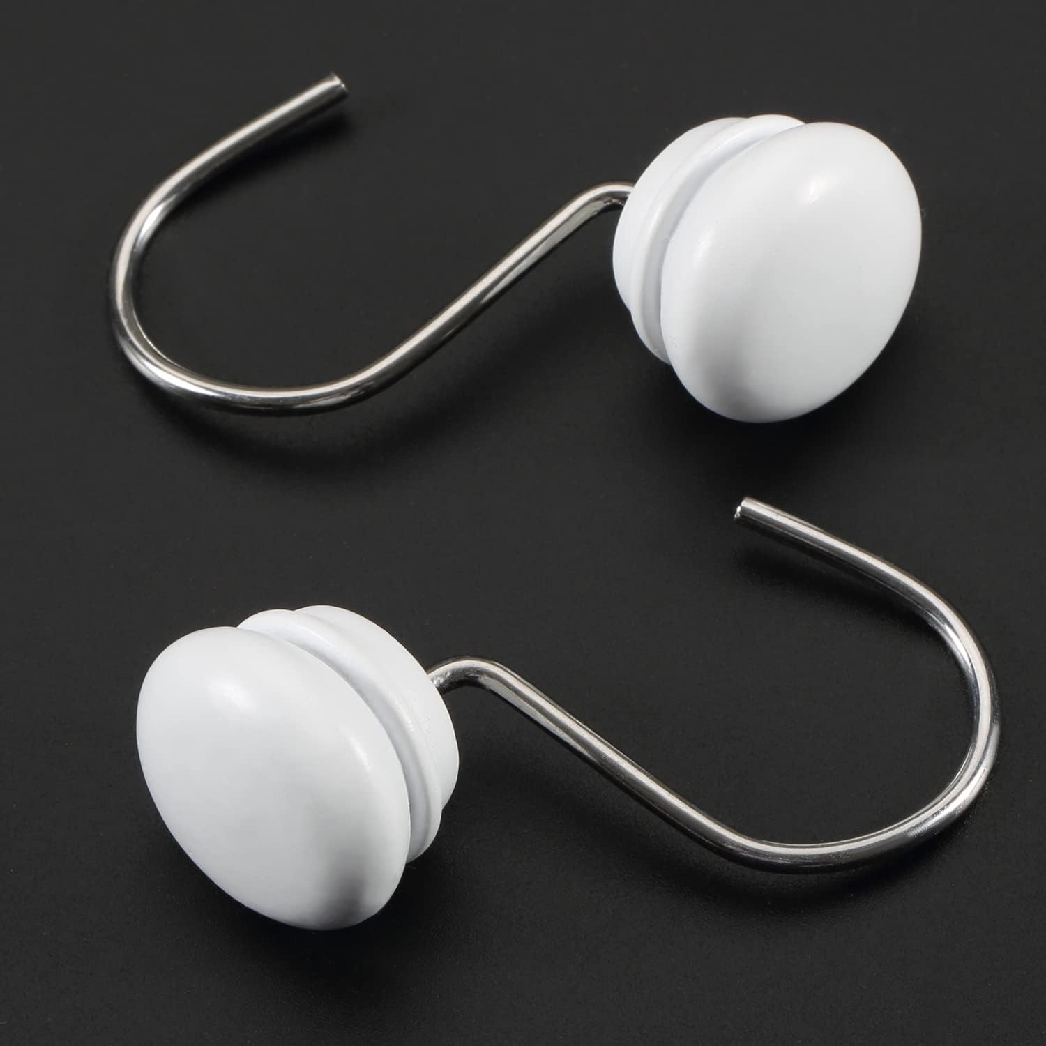 White Shower Curtain Hooks