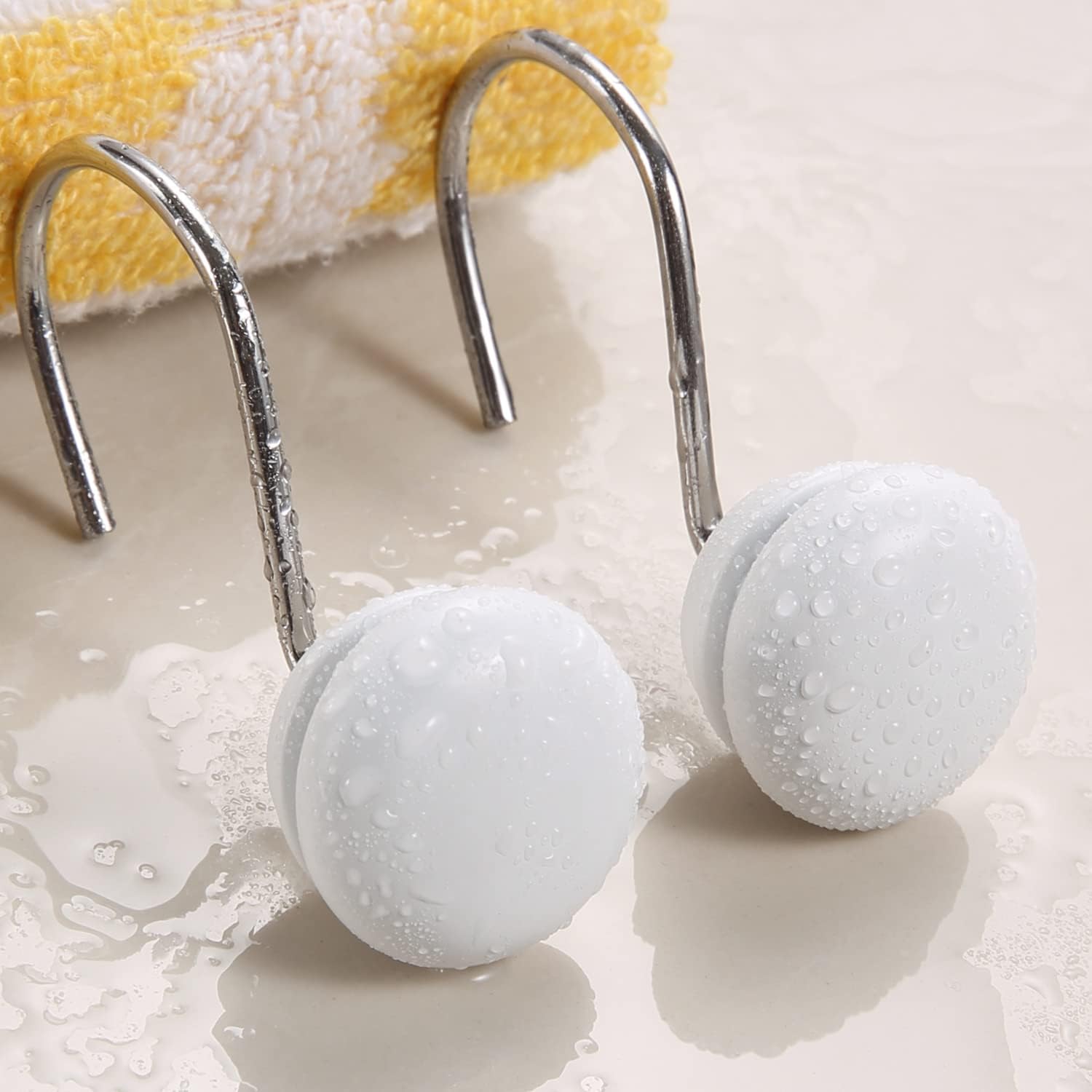 White Shower Curtain Hooks