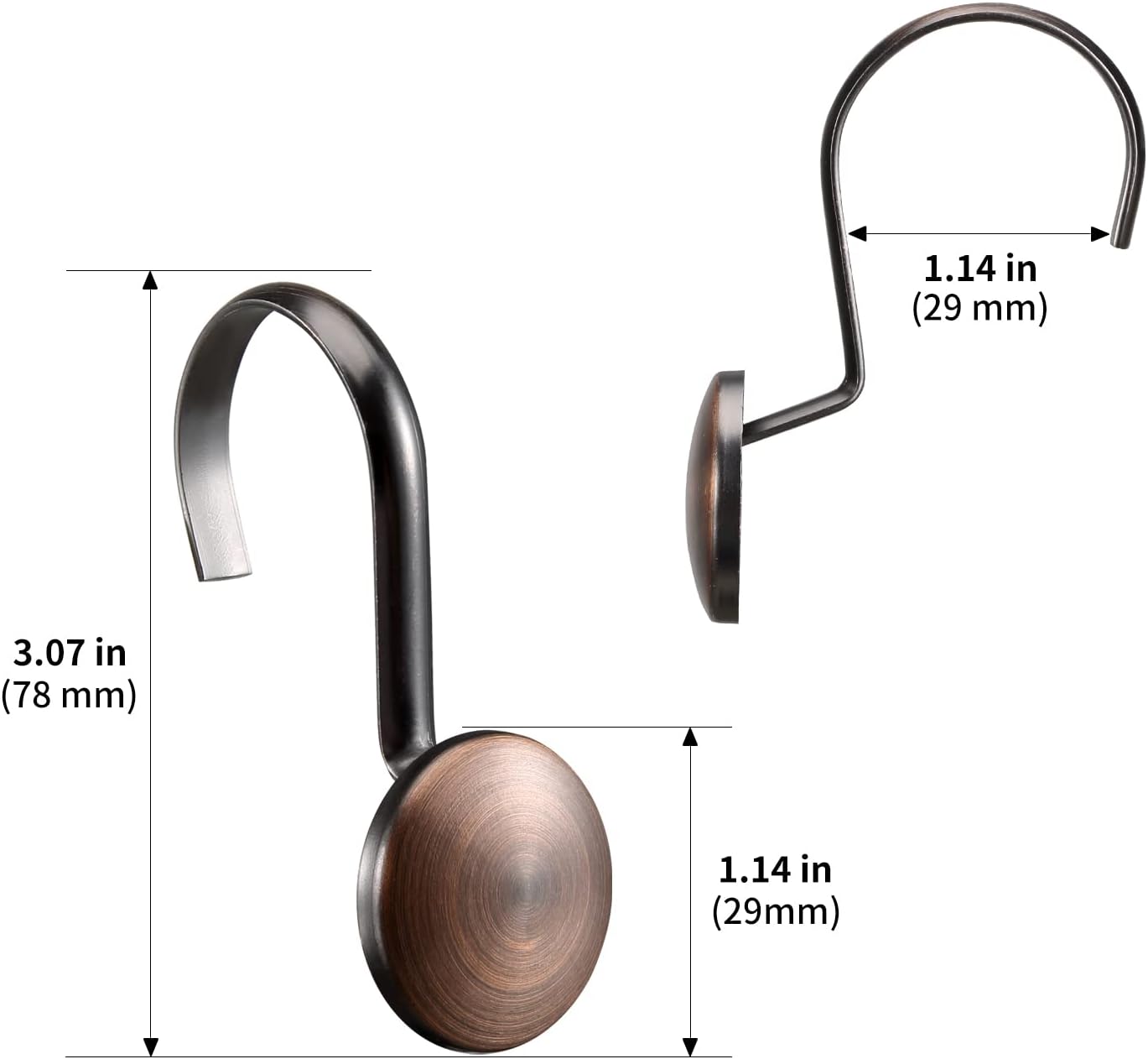 Bronze Shower Curtain Hooks