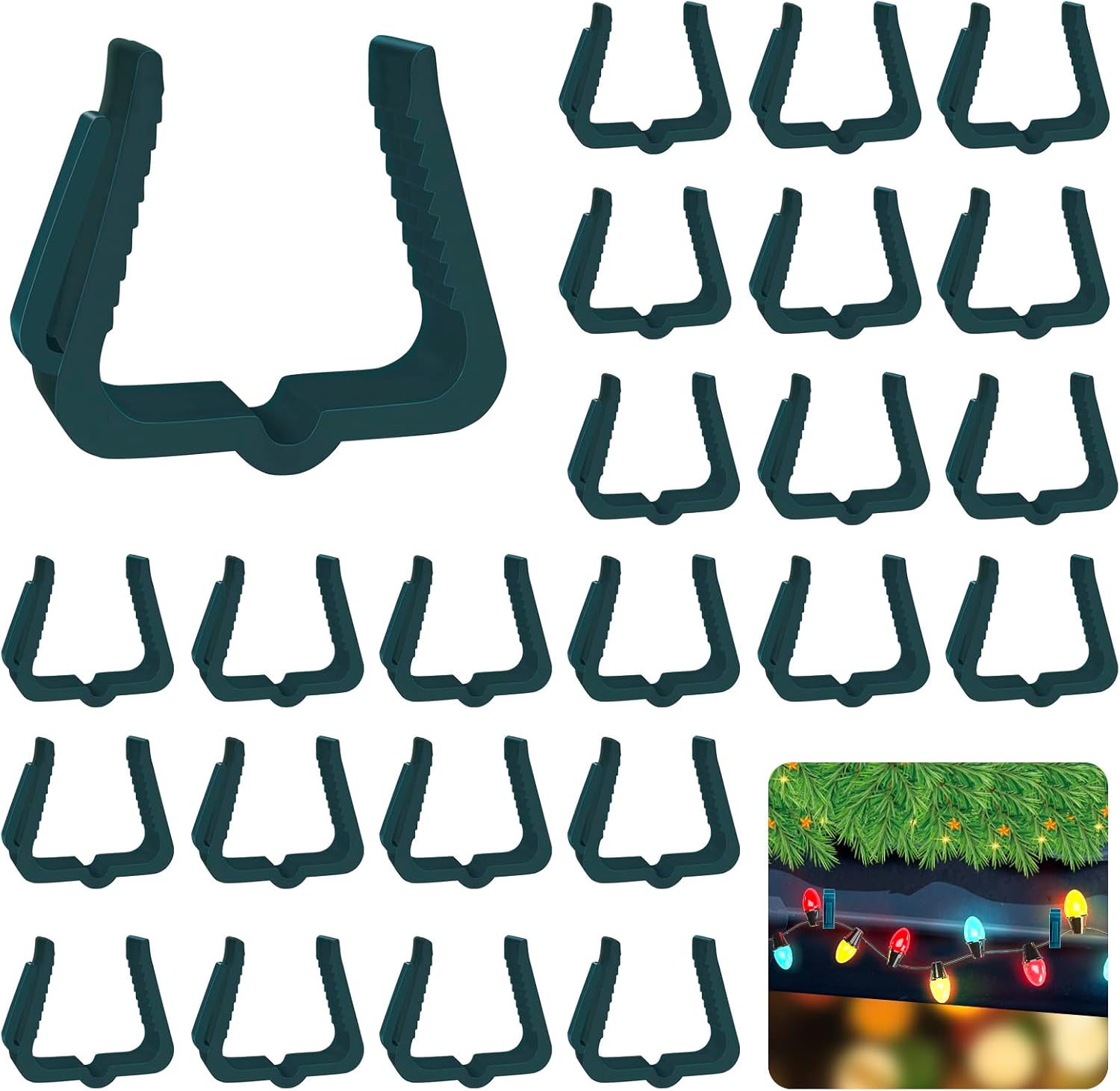 Christmas Light Hanger Clips Fascia Board Light Clips Plastic Holiday Deck Banister Hanger for Christmas Fascia Board Roof Gutter Fence Eave Decoration Christmas Light Hanger Clips Fascia Board Light Clips Plastic Holiday Deck Banister Hanger for Christmas Fascia Board Roof Gutter Fence Eave Decoration
