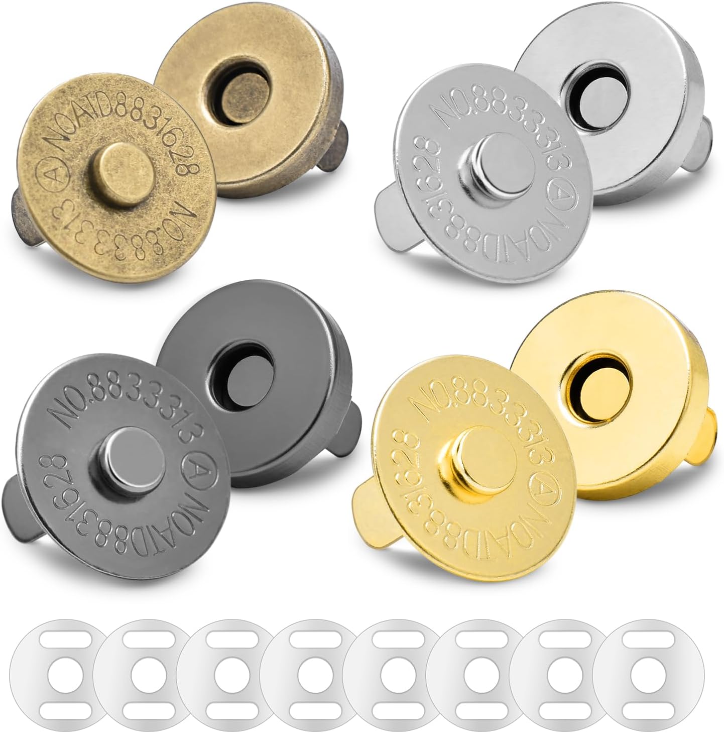 CooBigo 40 Sets Magnetic Snaps for Purse Closures 18mm Magnetic Fastener Replacement Kit Magnetic Snaps for Purses and Totes Clothing Bag DIY Craft CooBigo 40 Sets Magnetic Snaps for Purse Closures 18mm Magnetic Fastener Replacement Kit Magnetic Snaps for Purses and Totes Clothing Bag DIY Craft