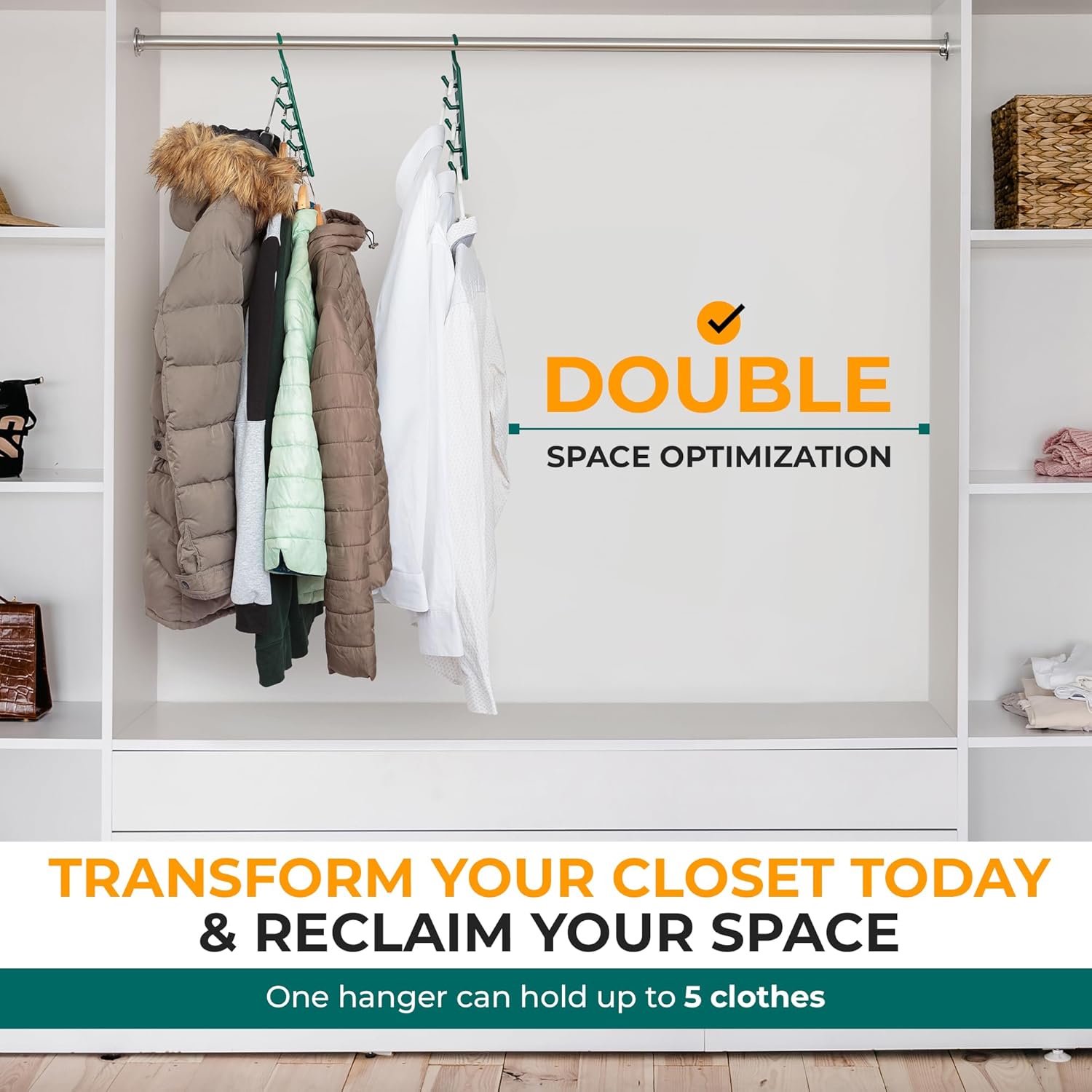 Space Saving Hangers for Clothes - 4 in Pack
