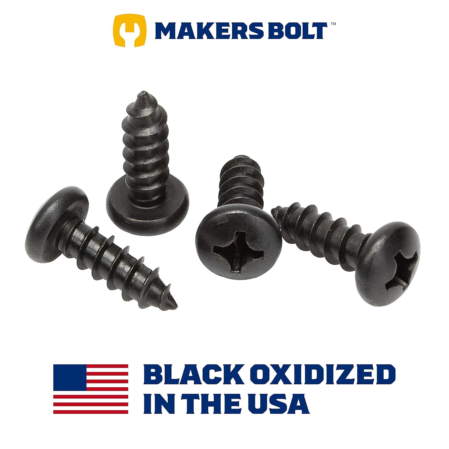 Stainless Steel Screws - Black Head