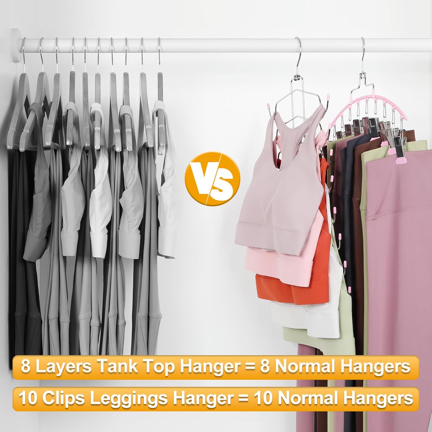 TOPIA HANGER 4 Pack Gym Clothes Organizer
