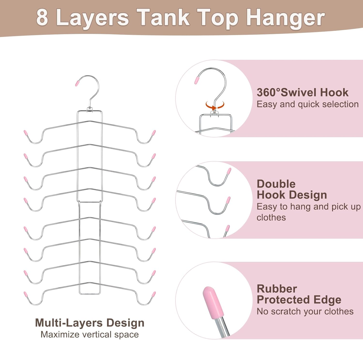 TOPIA HANGER 4 Pack Gym Clothes Organizer