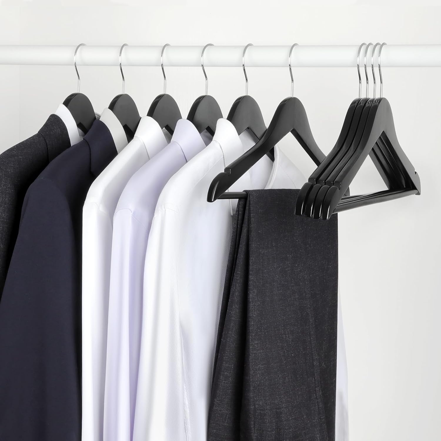 TOPIA HANGER Wooden Coat Hangers 30 Pack