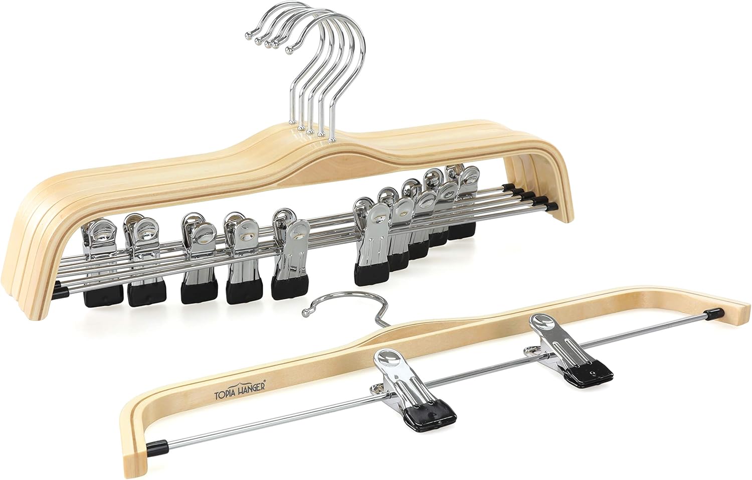 TOPIA HANGER Wooden Pants Hangers