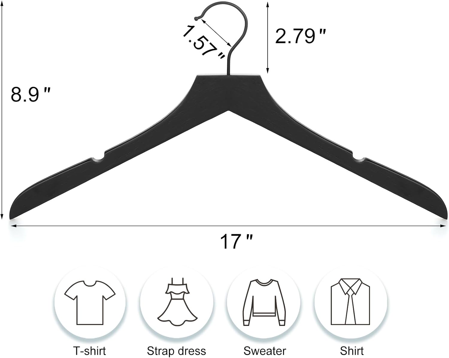 TOPIA HANGER Wooden Hangers 20 Pack