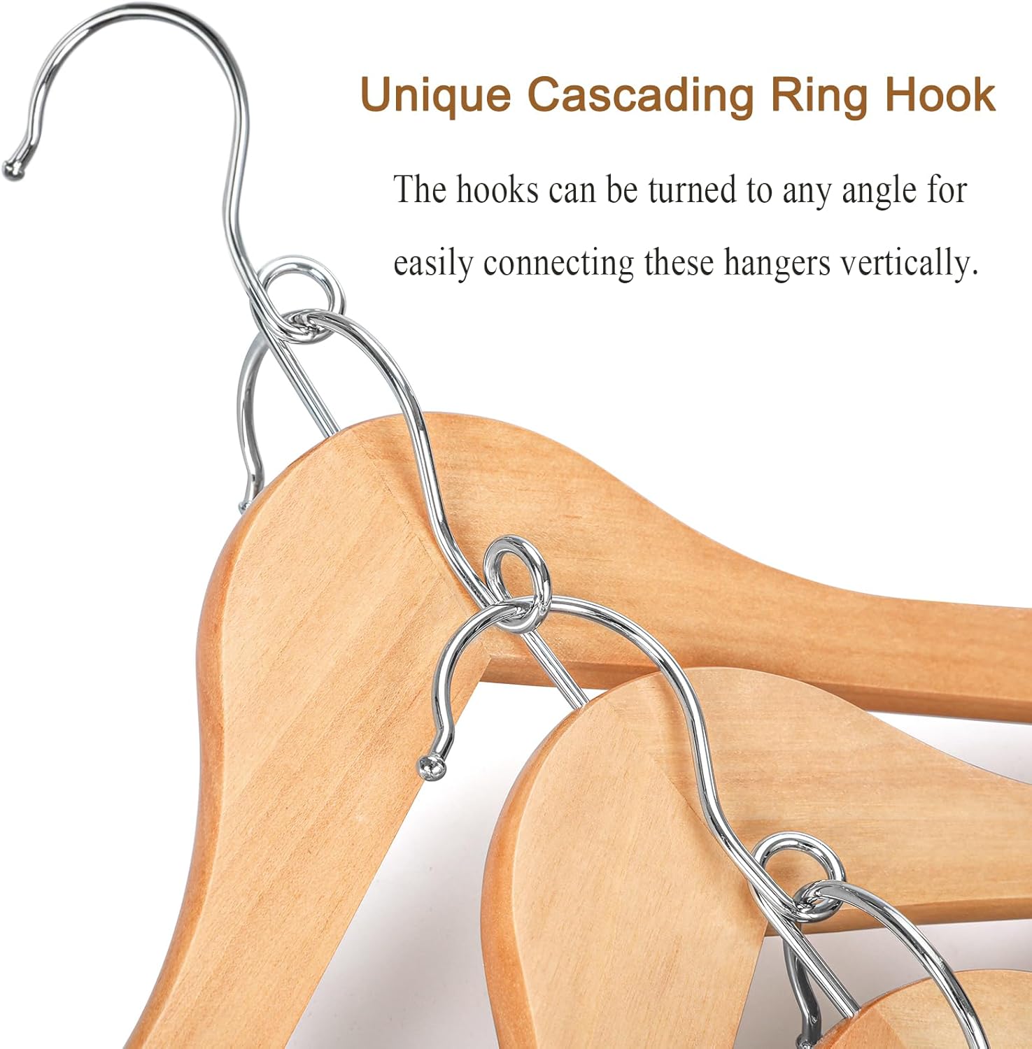 TOPIA HANGER Wooden Hangers 30 Pack