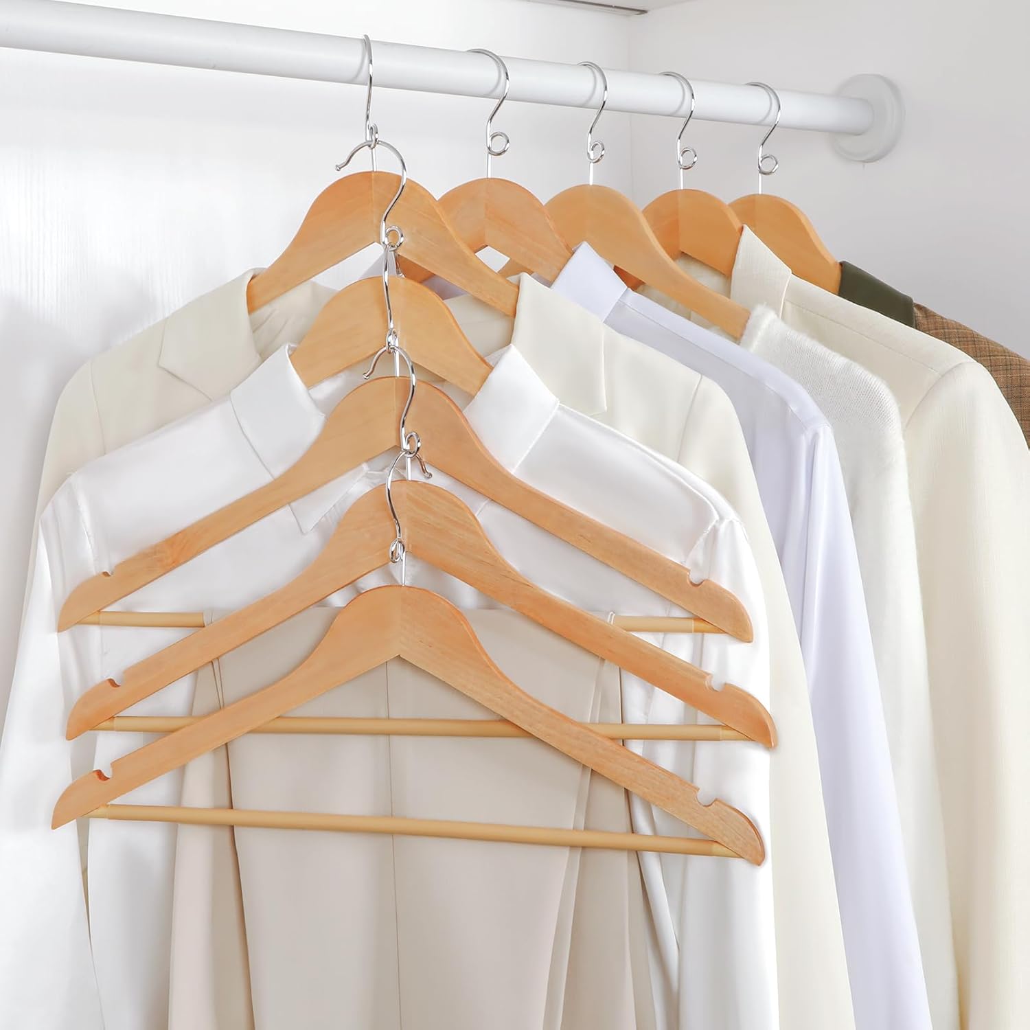 TOPIA HANGER Wooden Hangers 30 Pack