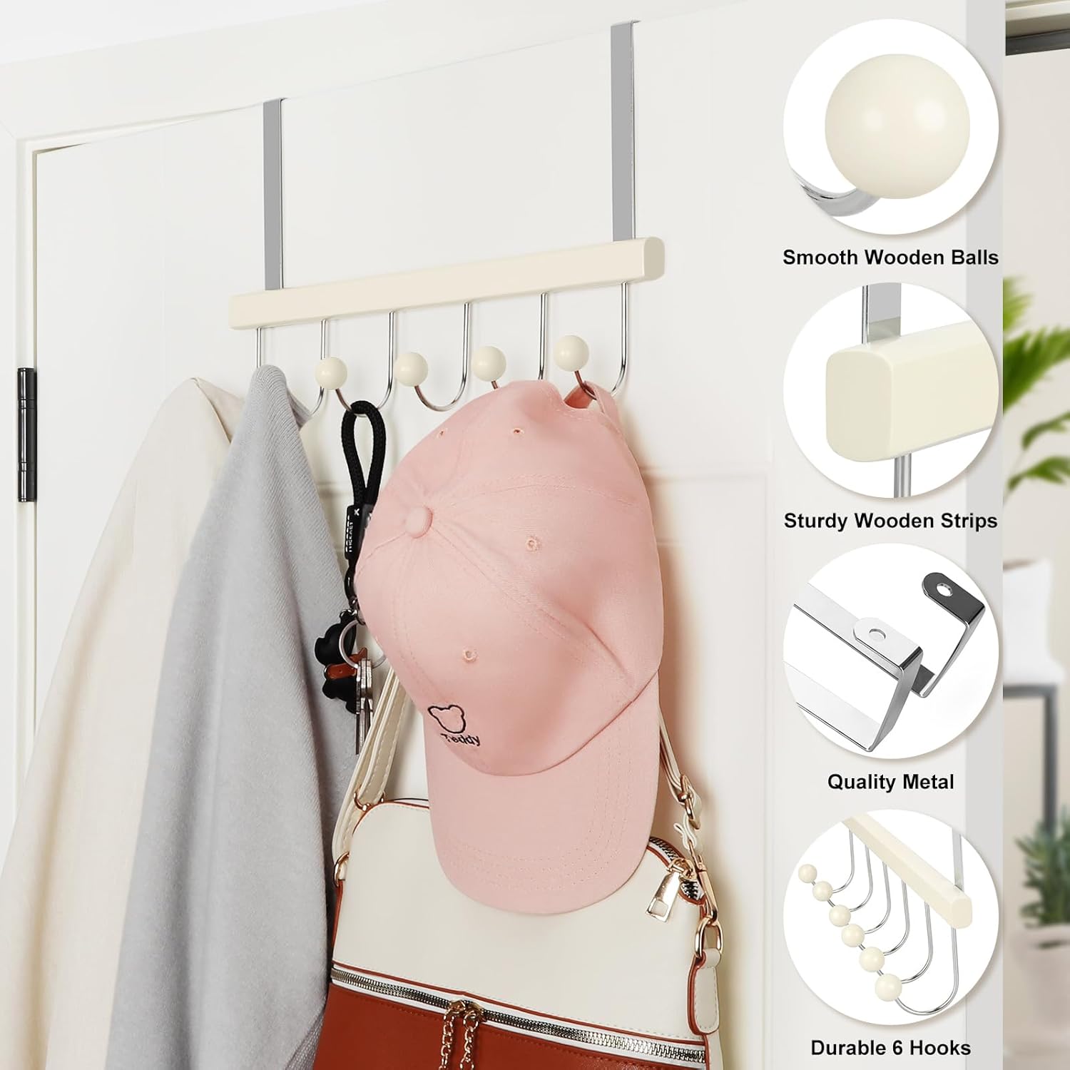TOPIA HANGER Over The Door Hooks for Hanging