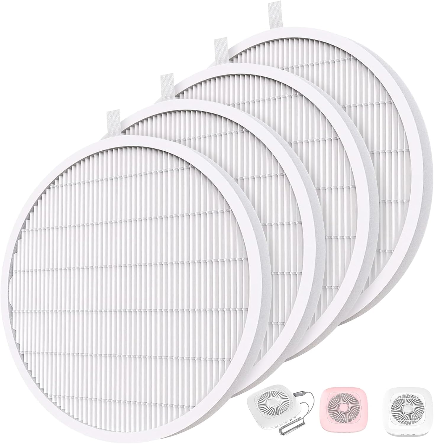 4 Pack Reusable HEPA Filters for MelodySusie Nail Dust Collector, Compatible with SPro/XC320J, Home or Salon Use