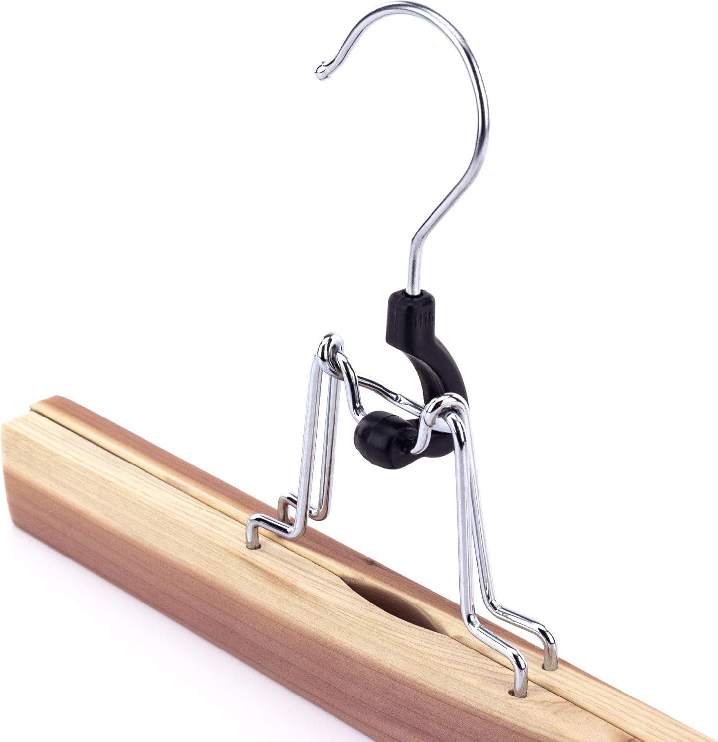 HANGERWORLD Pack of 10 Skirt and Pants Hangers with Clamp Clips