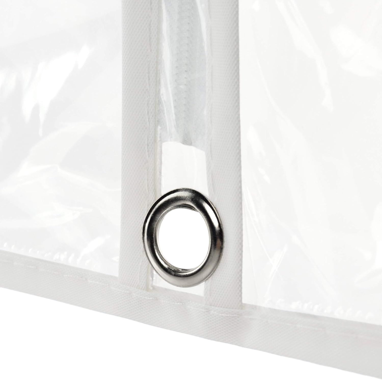 HANGERWORLD Clear 40inch Showerproof White Trim Suit Coat Garment Clothes Carry Cover Protector Bags (12)